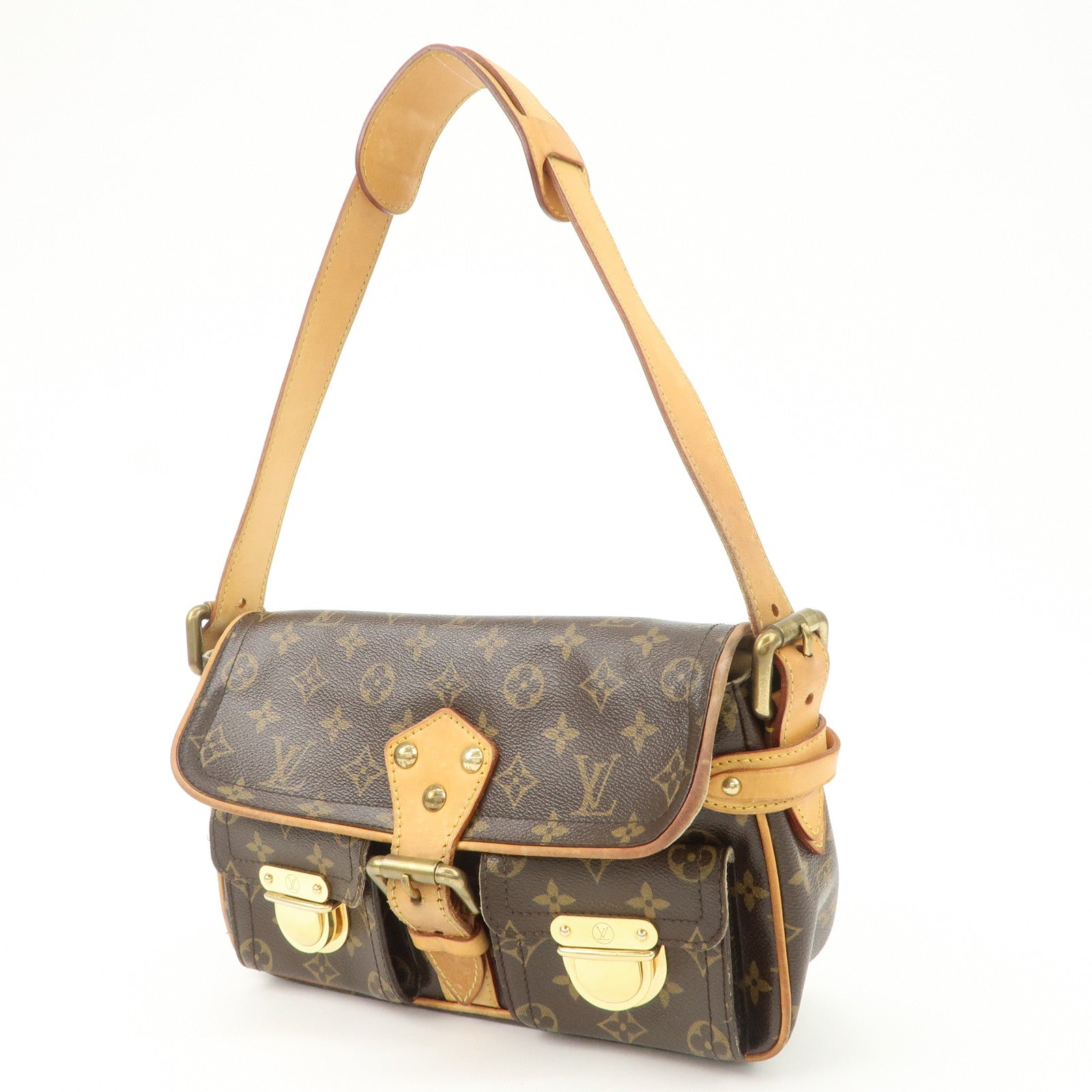 Louis Vuitton Monogram Hudson PM Shoulder Bag Brown M40047