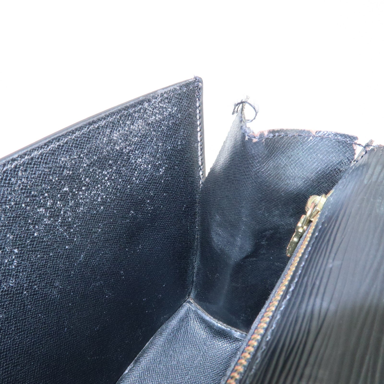 Louis Vuitton Epi Sellier Dragonne Clutch Bag Noir Black M52612