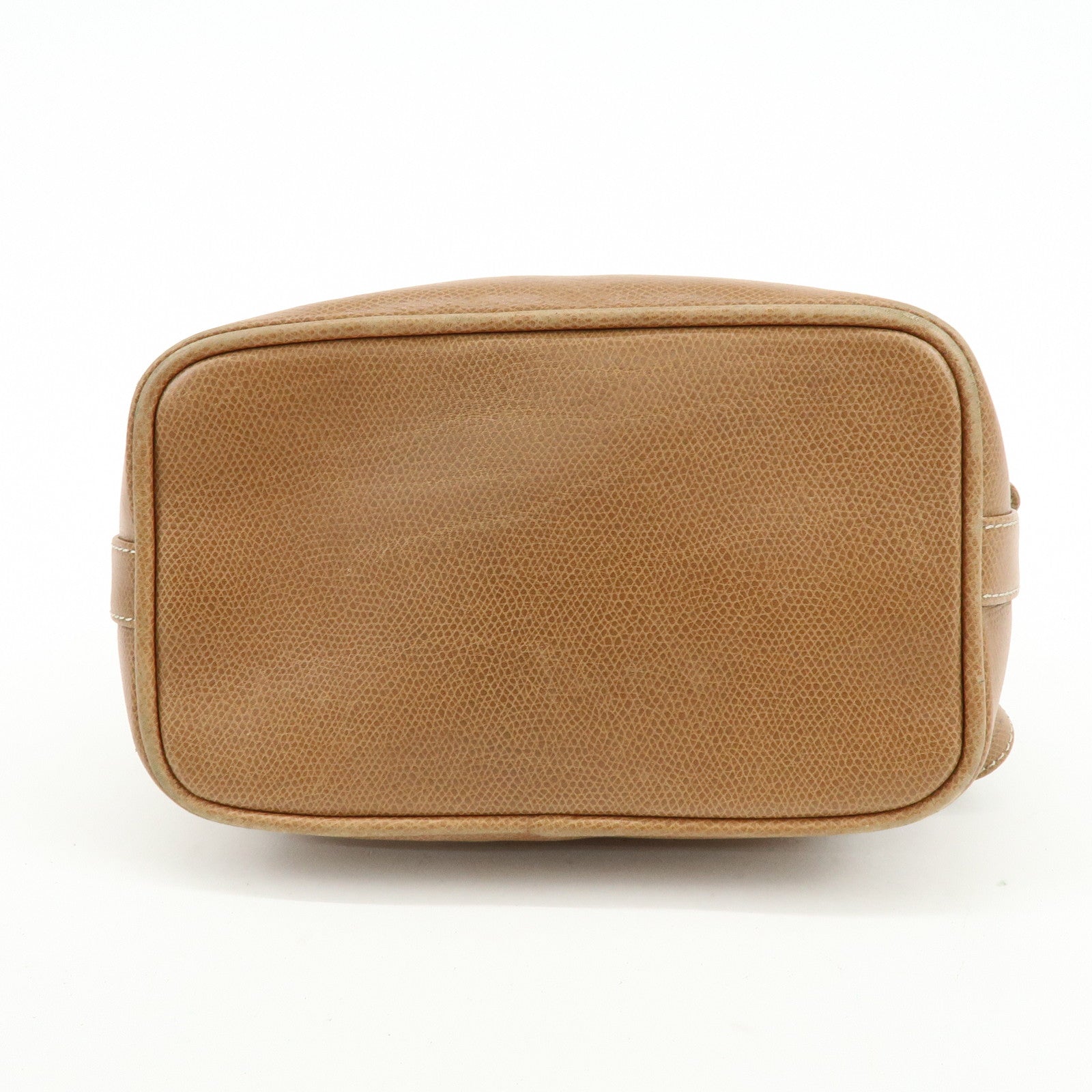 LOEWE Anagarm Leather Drawstring Shoulder Bag Brown