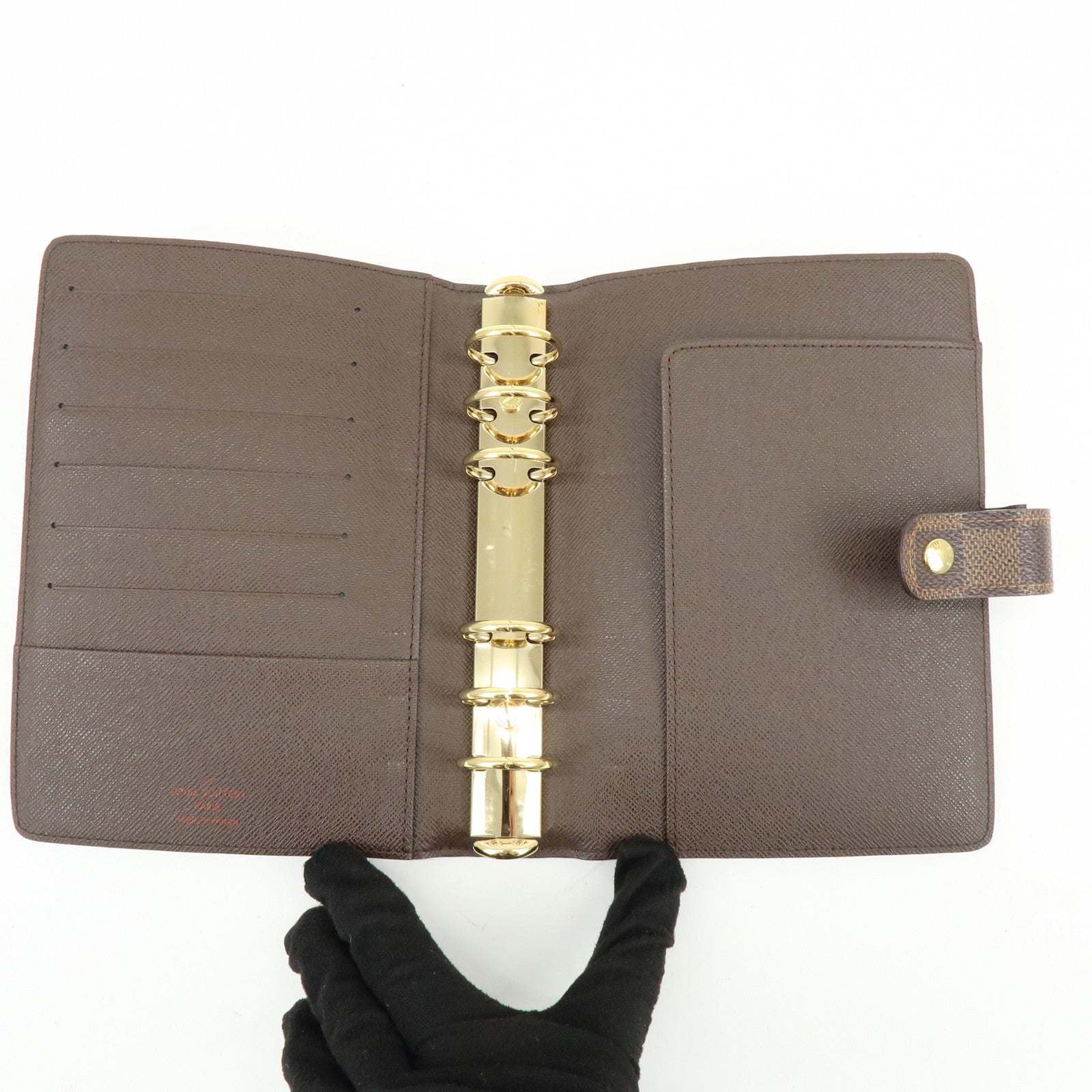 Louis Vuitton Damier Agenda MM Canvas Planner Cover Brown R20701