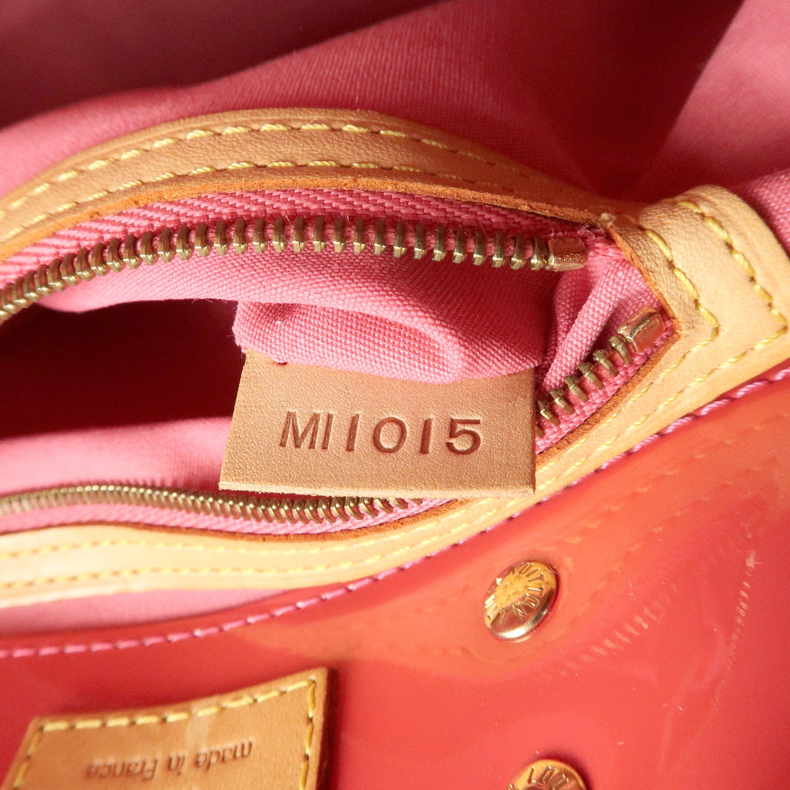 Louis Vuitton Monogram Vernis Lead PM Hand Bag Framboise M9132F