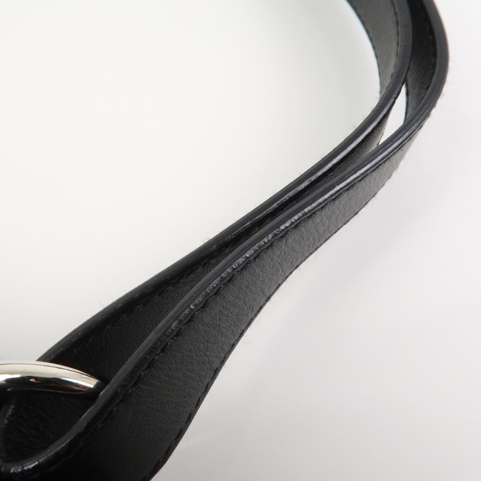 Ferragamo Gancini Leather Shoulder Bag Hand Bag Black AQ-21 4935