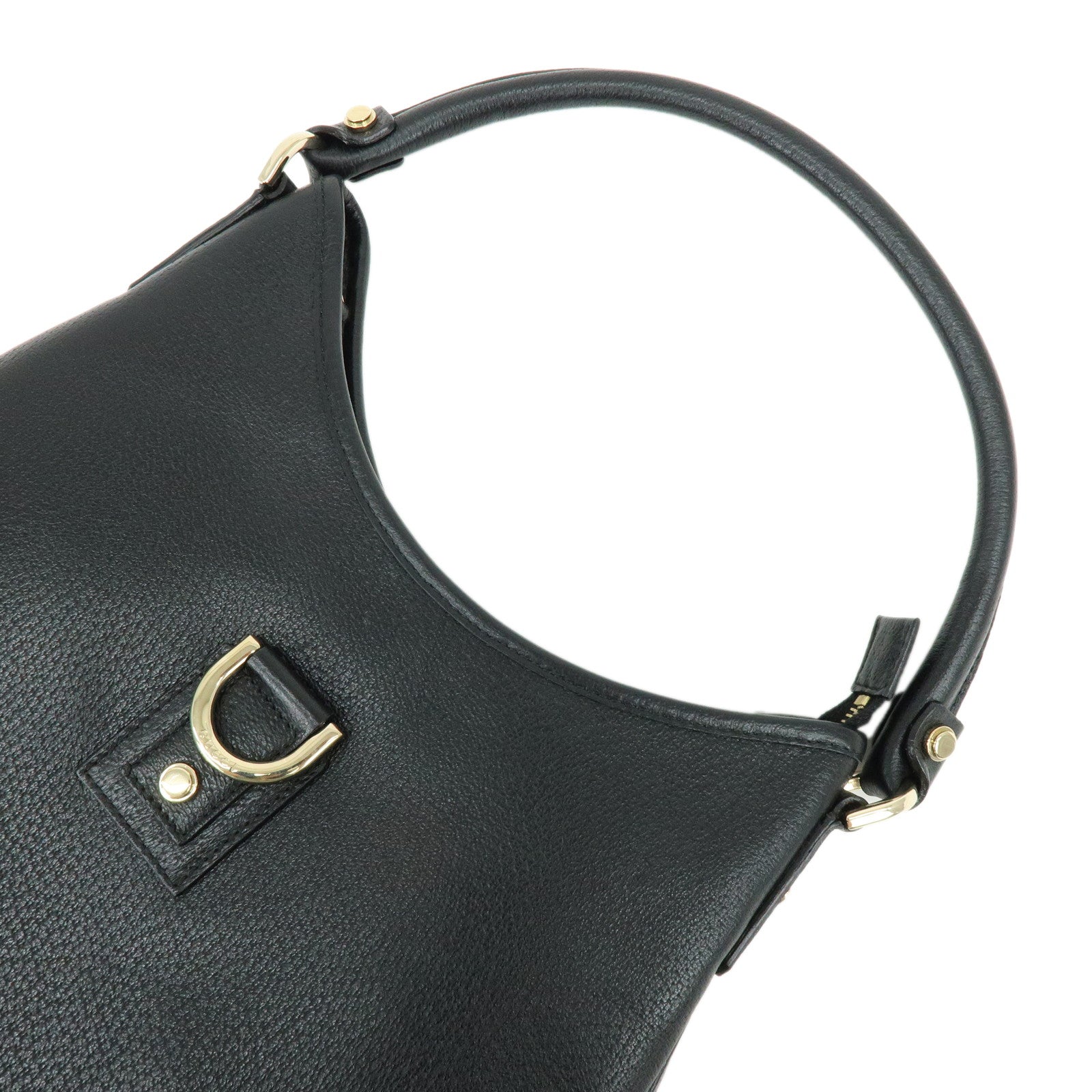 GUCCI Abbey Leather Shoulder Bag Hand Bag Black 130738