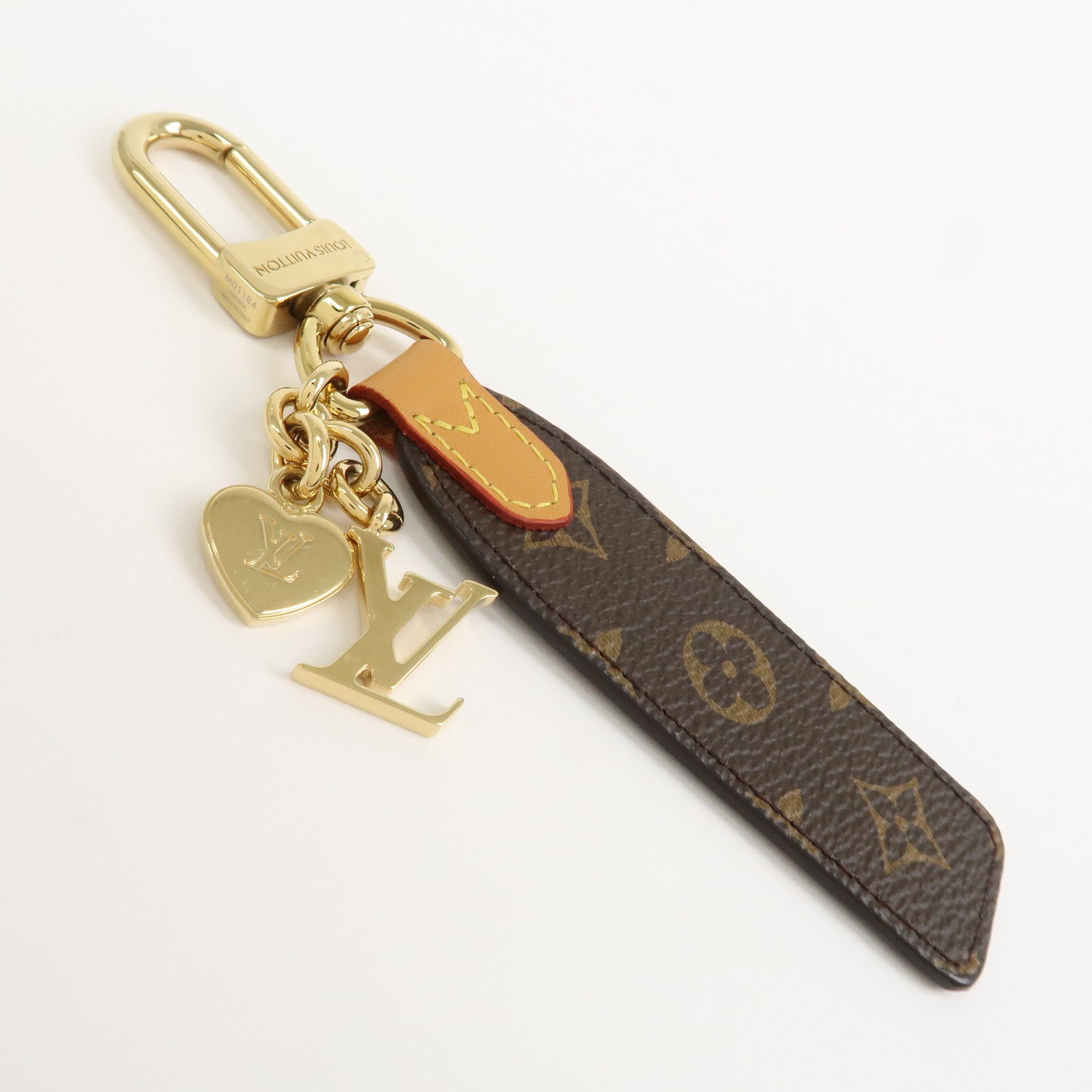 Louis Vuitton Monogram LV Cherished Key Chain Bag Charm M01184