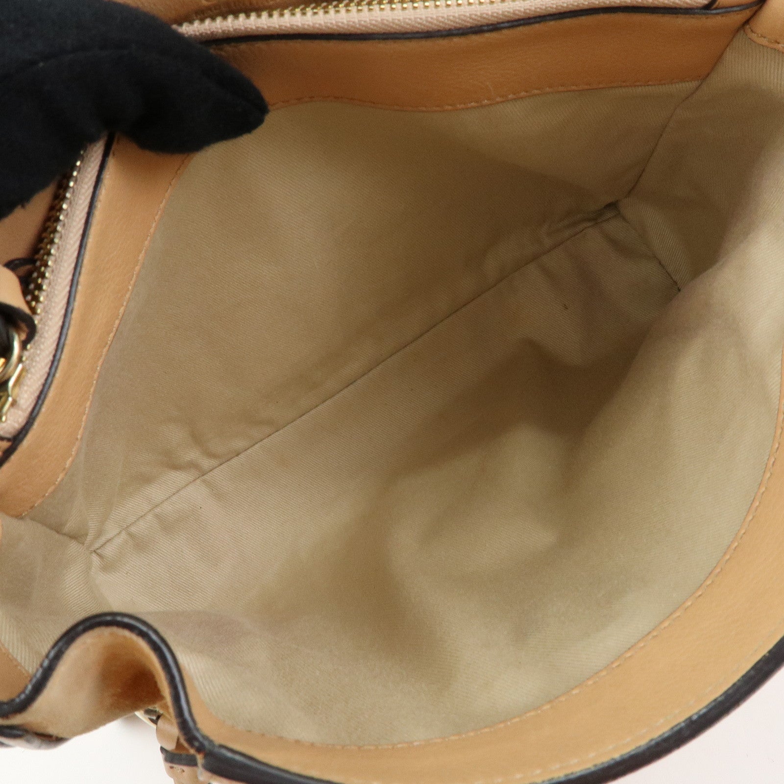 Chloe Leather 2Way Bag Shoulder Bag Hand Bag Beige Authentic Used F/S