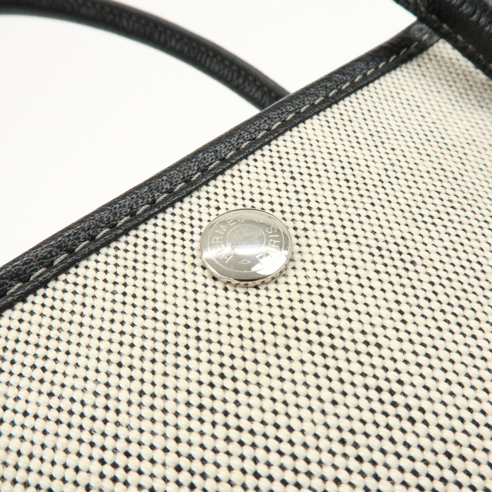 HERMES Toile H Garden Party PM Tote Bag Christmas Limited Black