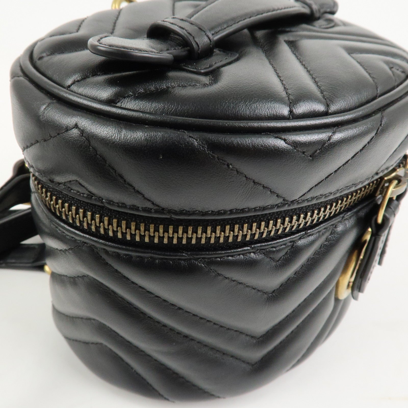 GUCCI GG Marmont Leather Mini Backpack Rucksack Black 598594