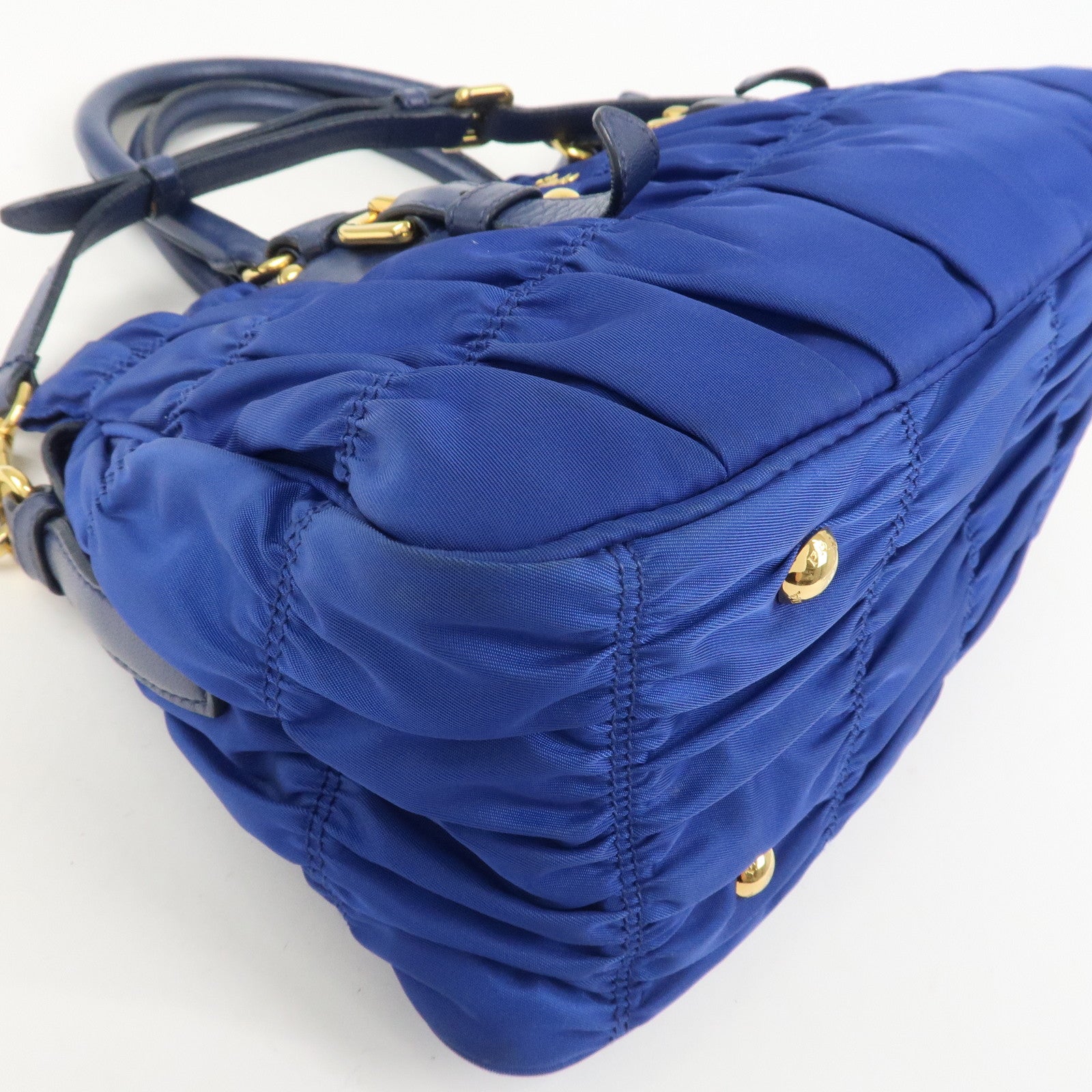 PRADA Logo Nylon Leather 2Way Bag Hand Bag Shoulder Bag BN 1407