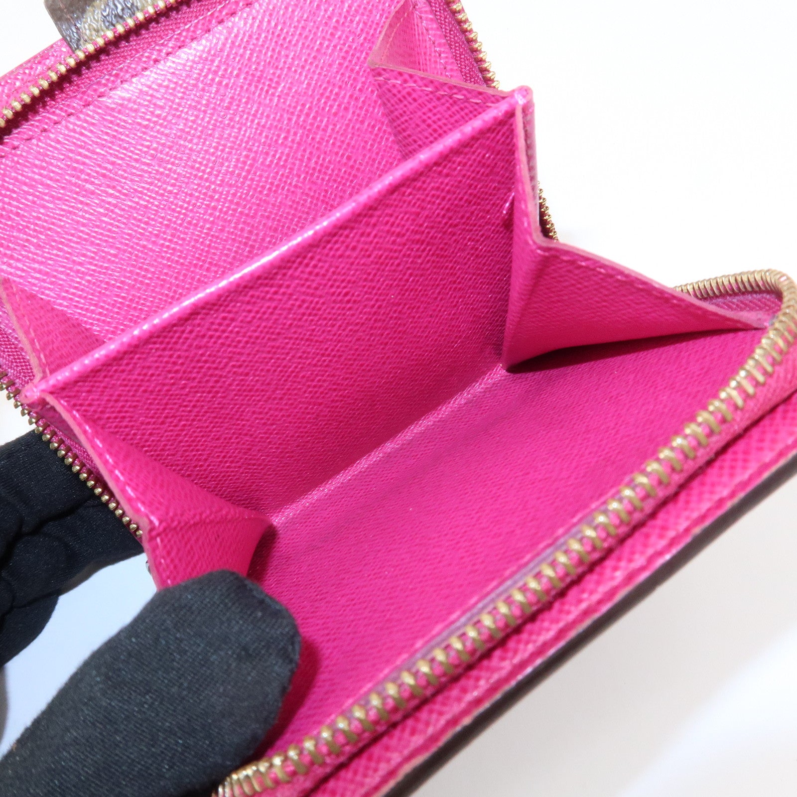 Louis Vuitton Monogram Perfor Compact Zip Fuchsia M95188 Used
