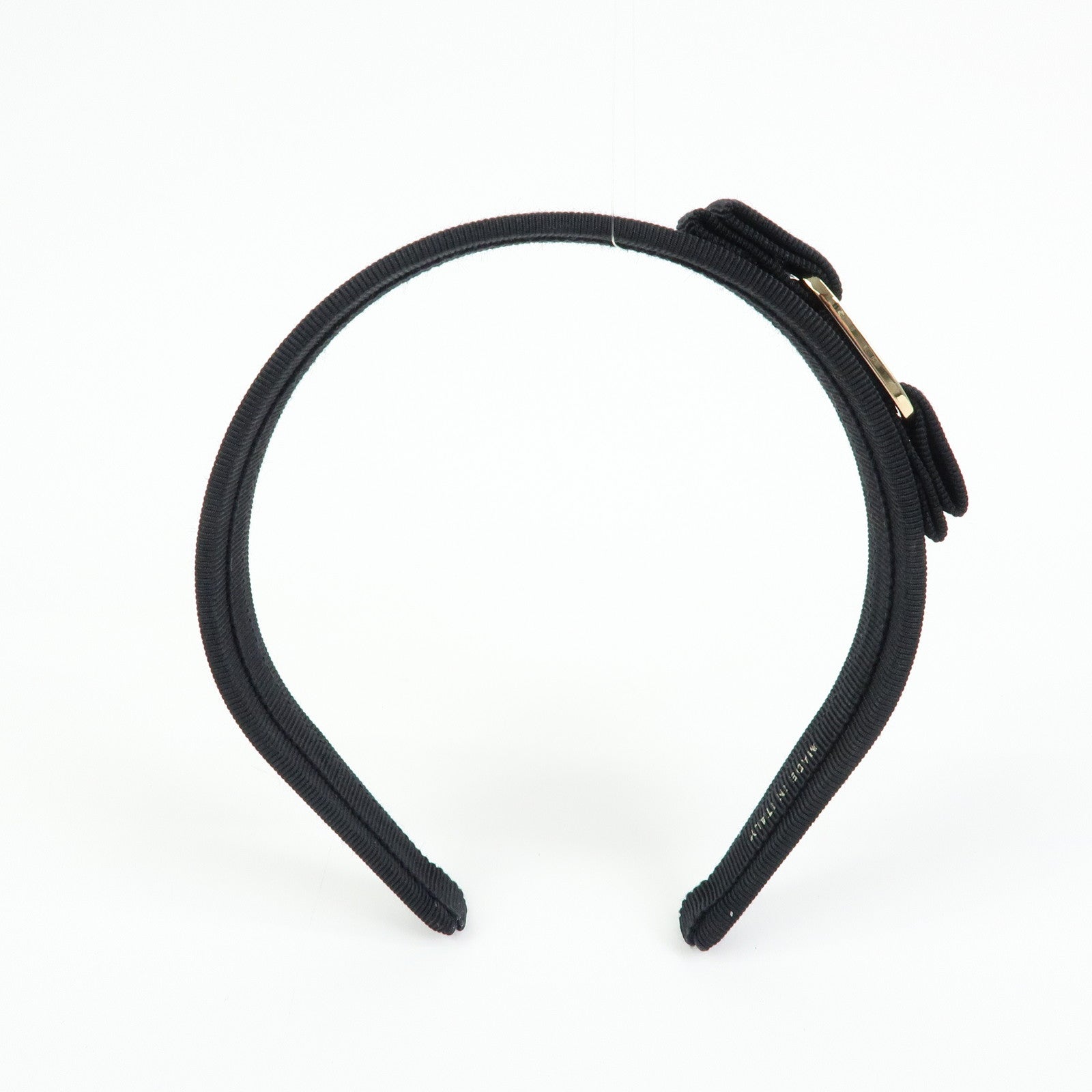 Ferragamo Vara Ribbon Viscose Headband Hair Accessory Black
