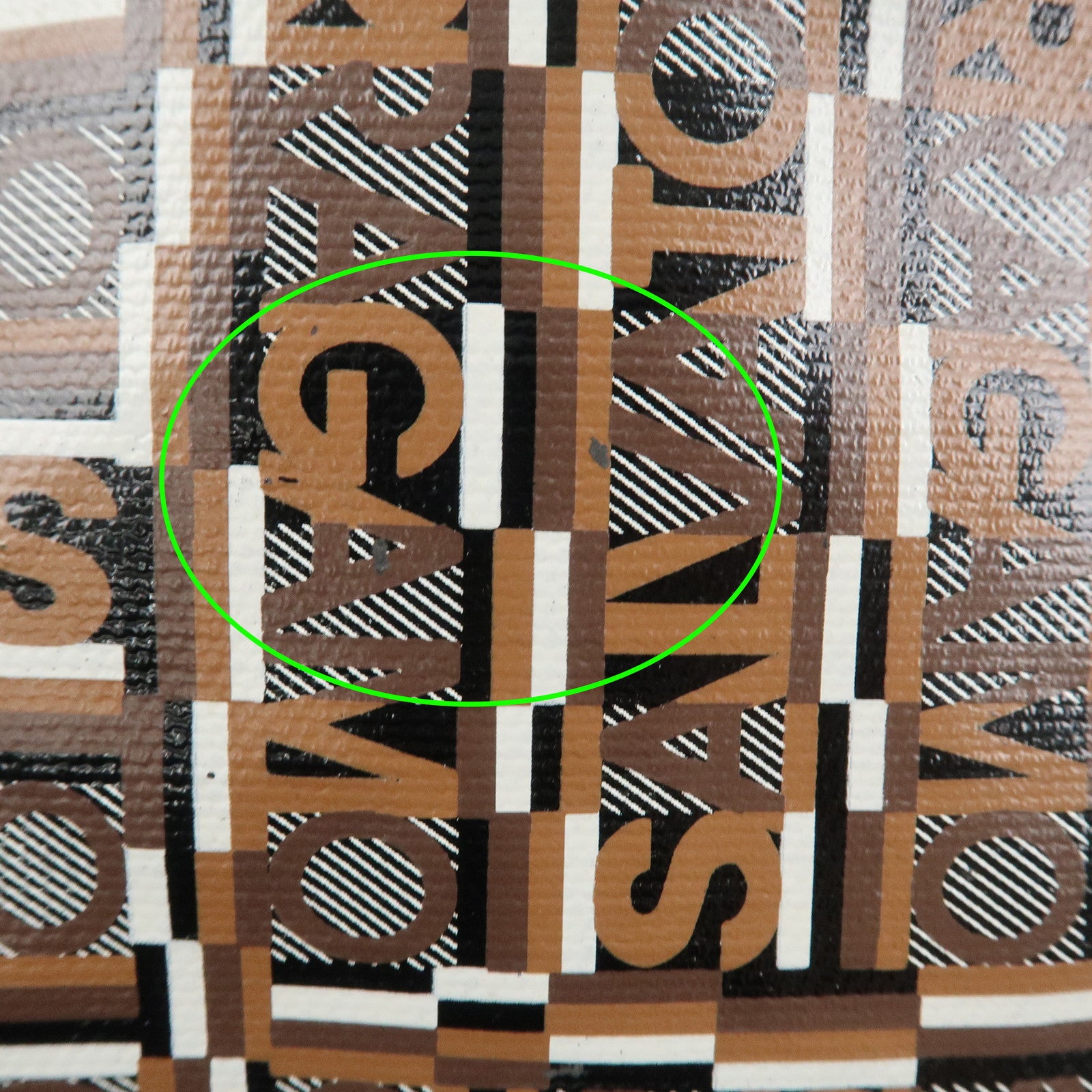 Ferragamo Leather PVC Shoulder Bag Black Brown White