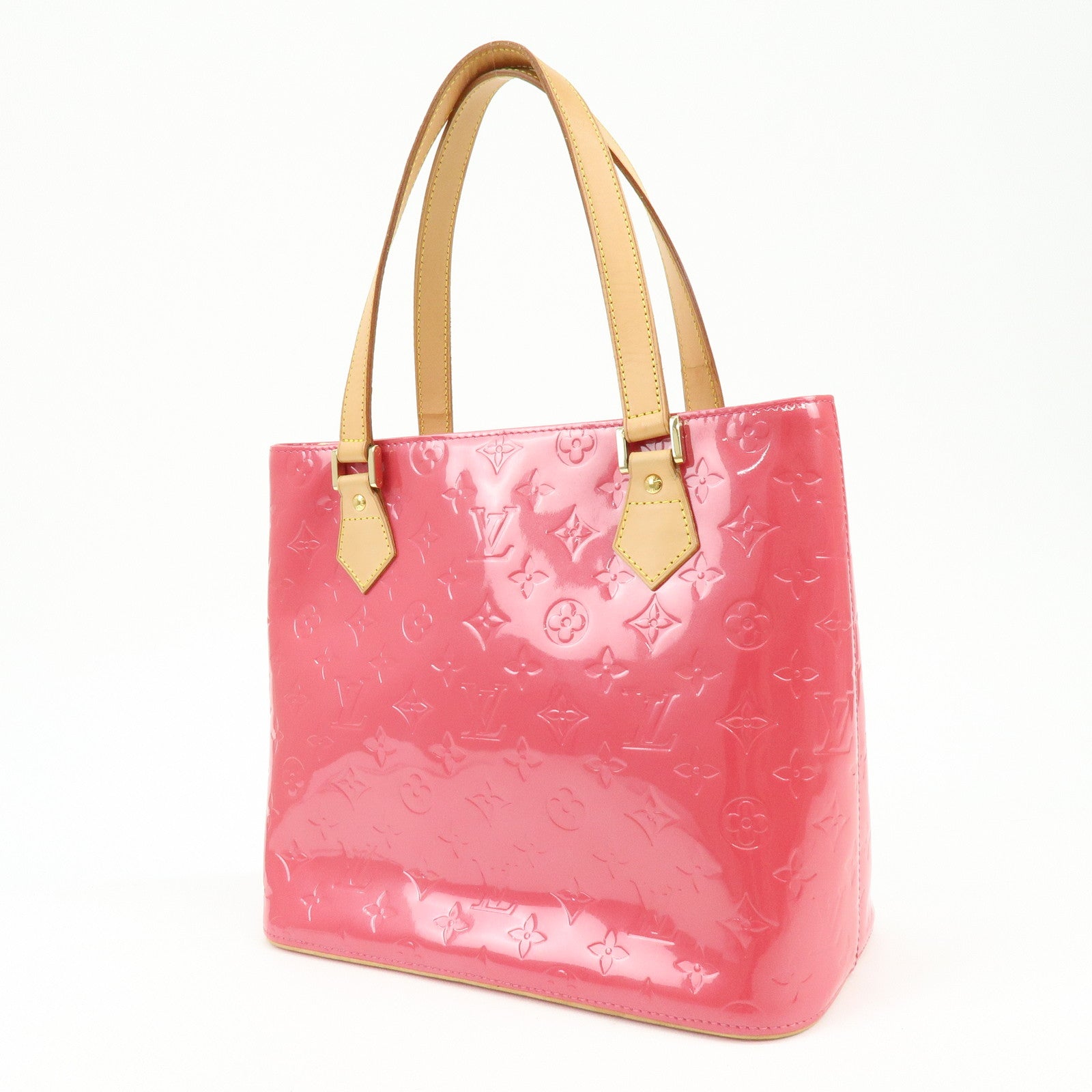 Louis Vuitton Monogram Vernis Houston Hand Bag Framboise N9135F