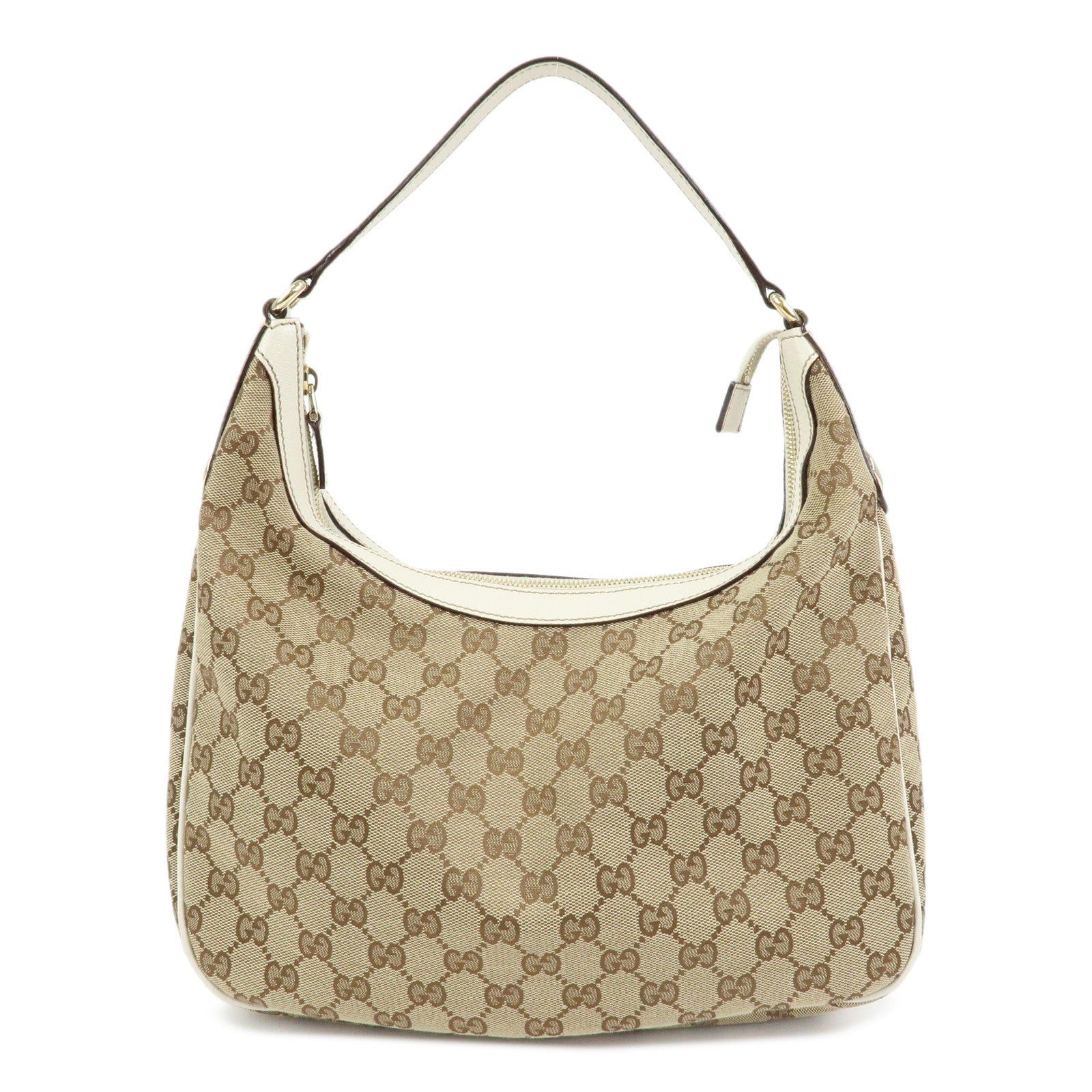 GUCCI GG Monogram Canvas Shoulder Bag Hand Bag Beige Ivory 153010