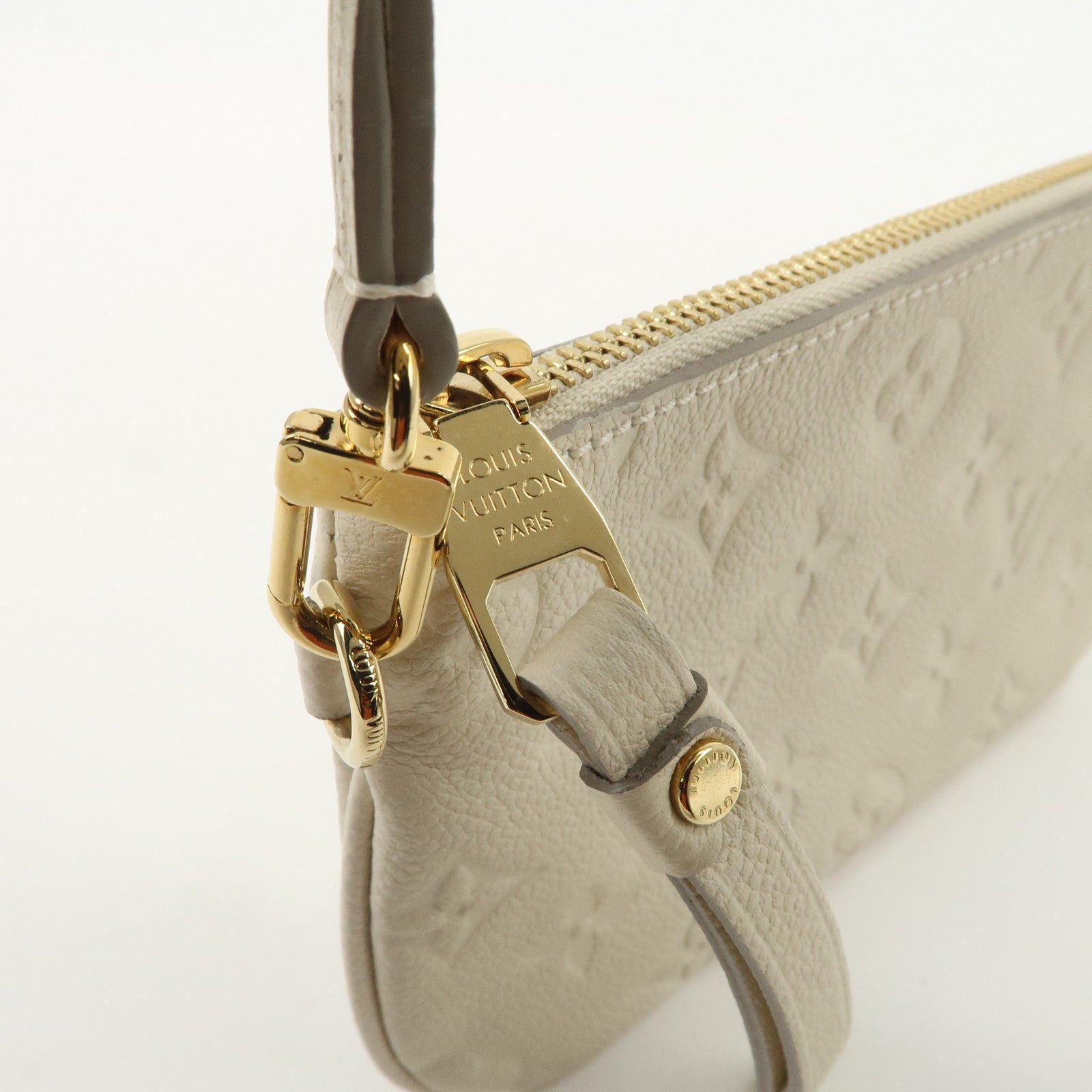 Louis Vuitton Monogram Empreinte Citadines Pouch Hand Bag Neige