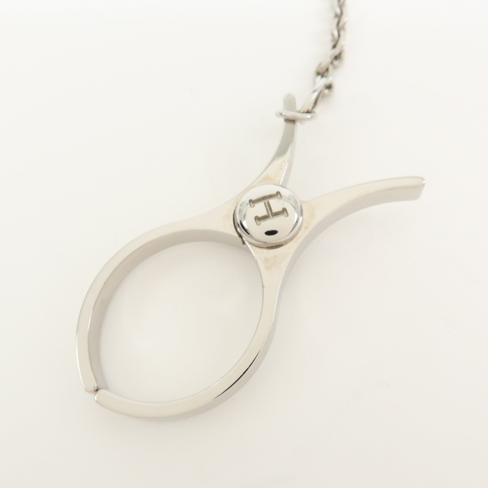 HERMES Filou Metal Glove Clip Glove Holder Silver