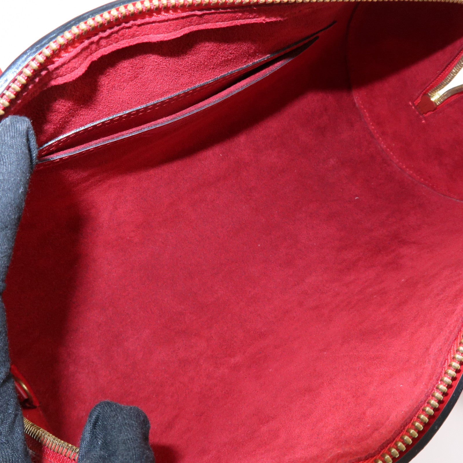 Louis Vuitton Epi Soufflot Leather Hand Bag Castillian Red M52227
