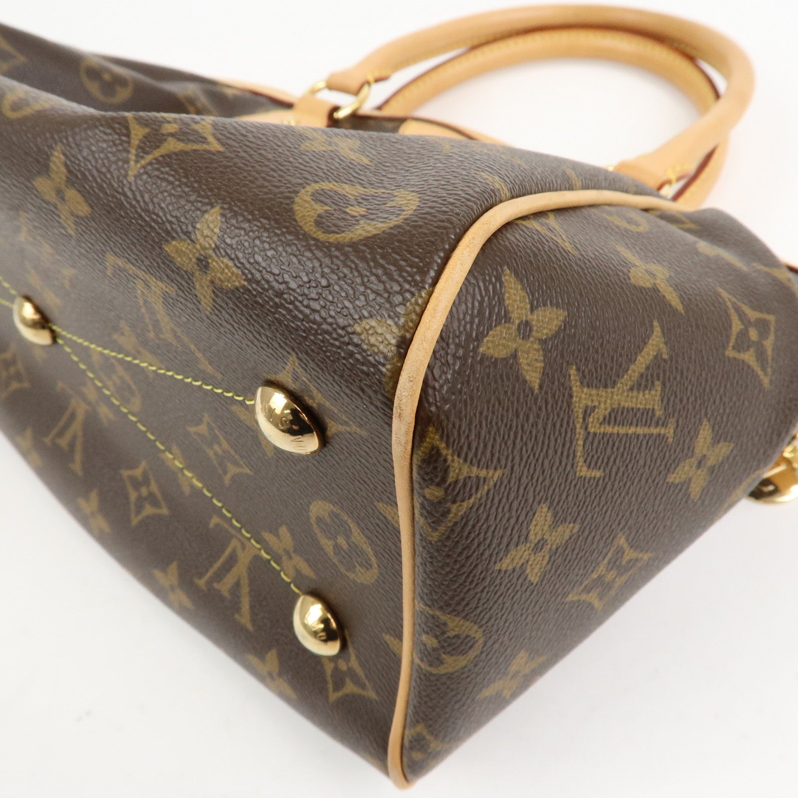 Louis Vuitton Monogram Tivoli PM Hand Bag Brown M40143