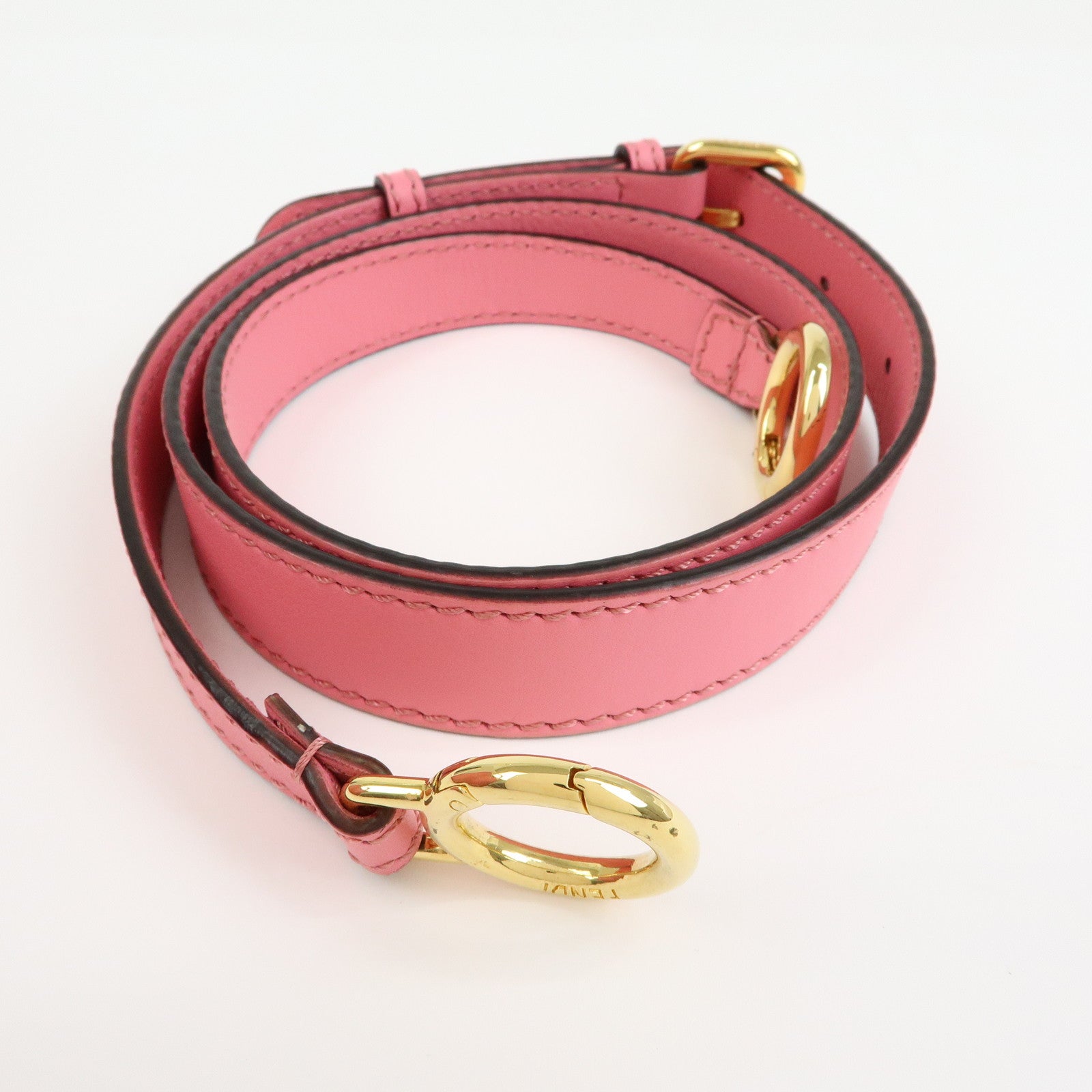 FENDI Peekaboo Leather 2Way Bag Hand Bag Shoulder Bag Pink 8BN290