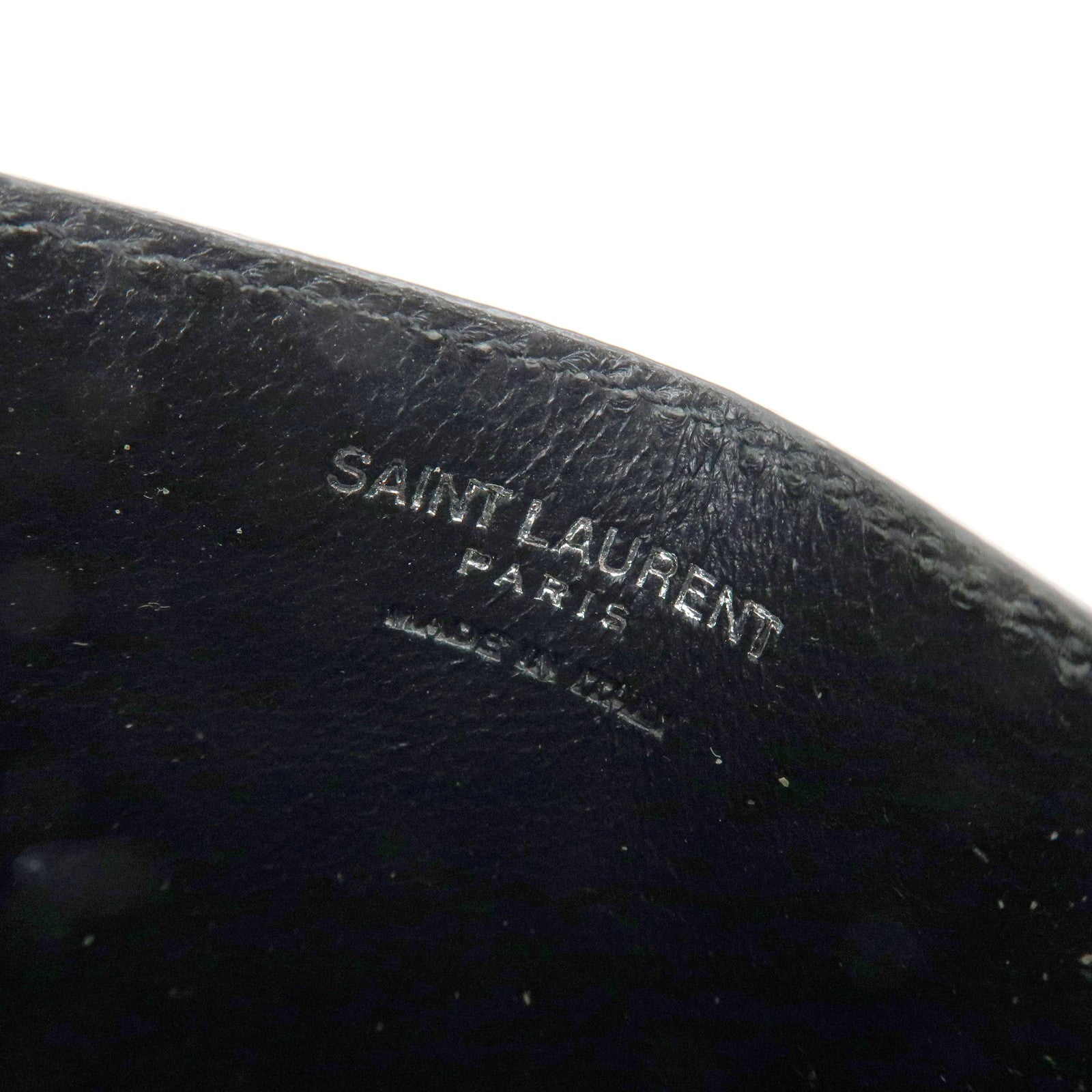 SAINT LAURENT PARIS Cassandra Leather Card Case Star Black 447876