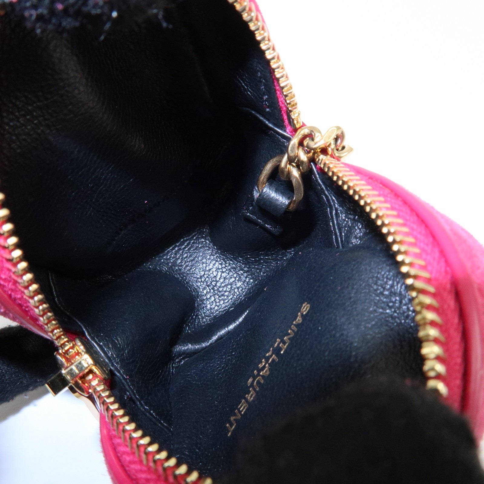 SAINT LAURENT PARIS Casandra Suede Leather Jamie Cube Pouch 669964