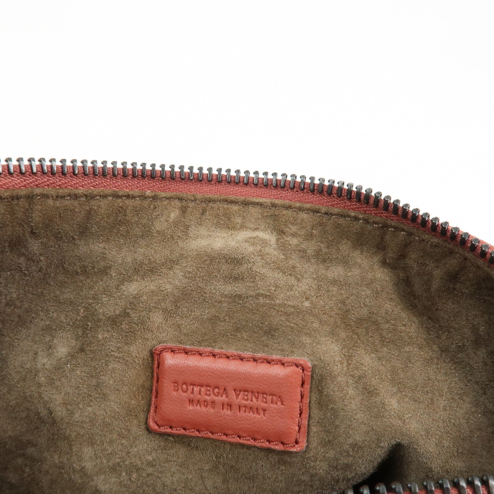 BOTTEGA VENETA Intrecciato Leather Shoulder Bag Hand Bag Red