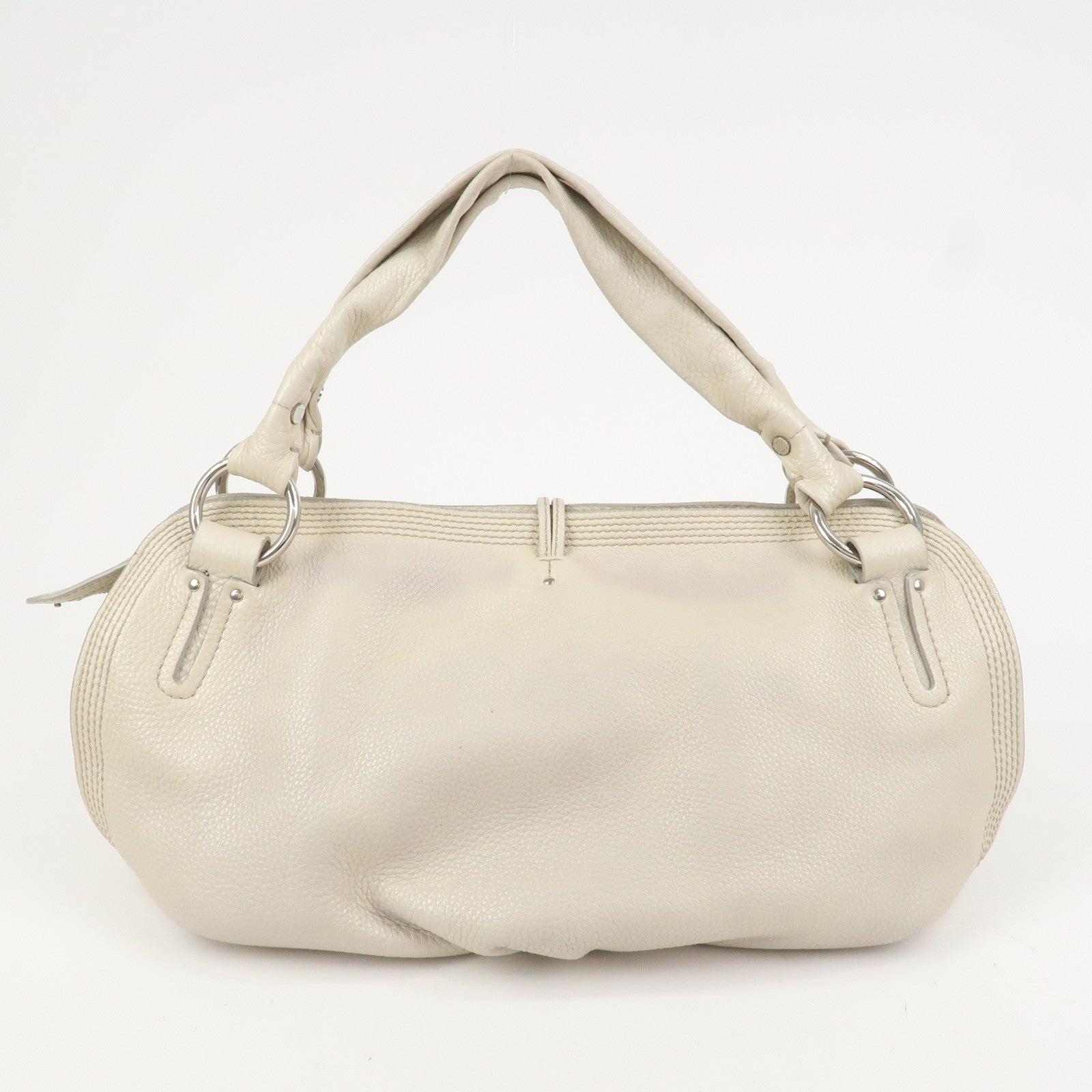 CELINE Bitter Sweet Leather Shoulder Bag Hand Bag Ivory