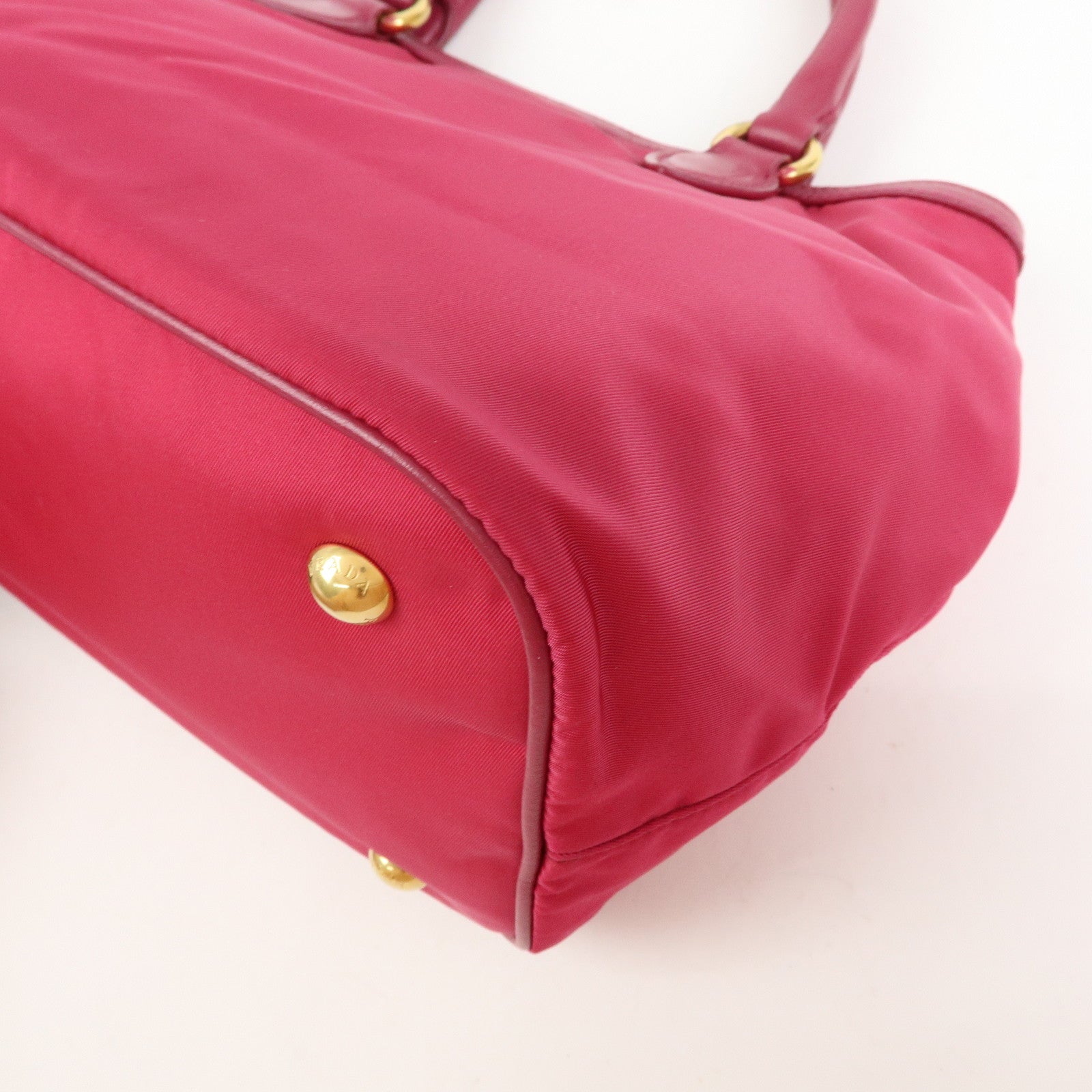 PRADA Nylon Leather 2Way Bag Hand Bag Shoulder Bag Pink 1BA172