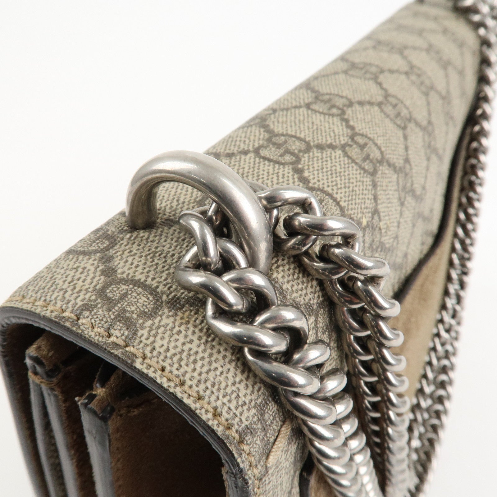 GUCCI Dionysus GG Supreme Chain Shoulder Bag Brown 403348 Used