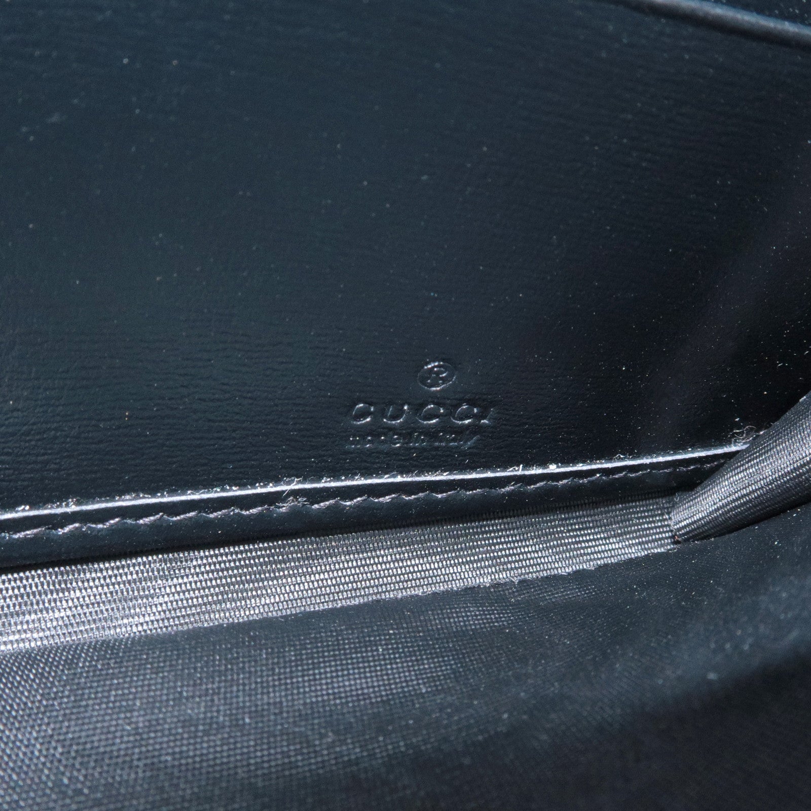 GUCCI Jackie 1961 Leather Chain Wallet WOC Black 652681.0416 Used