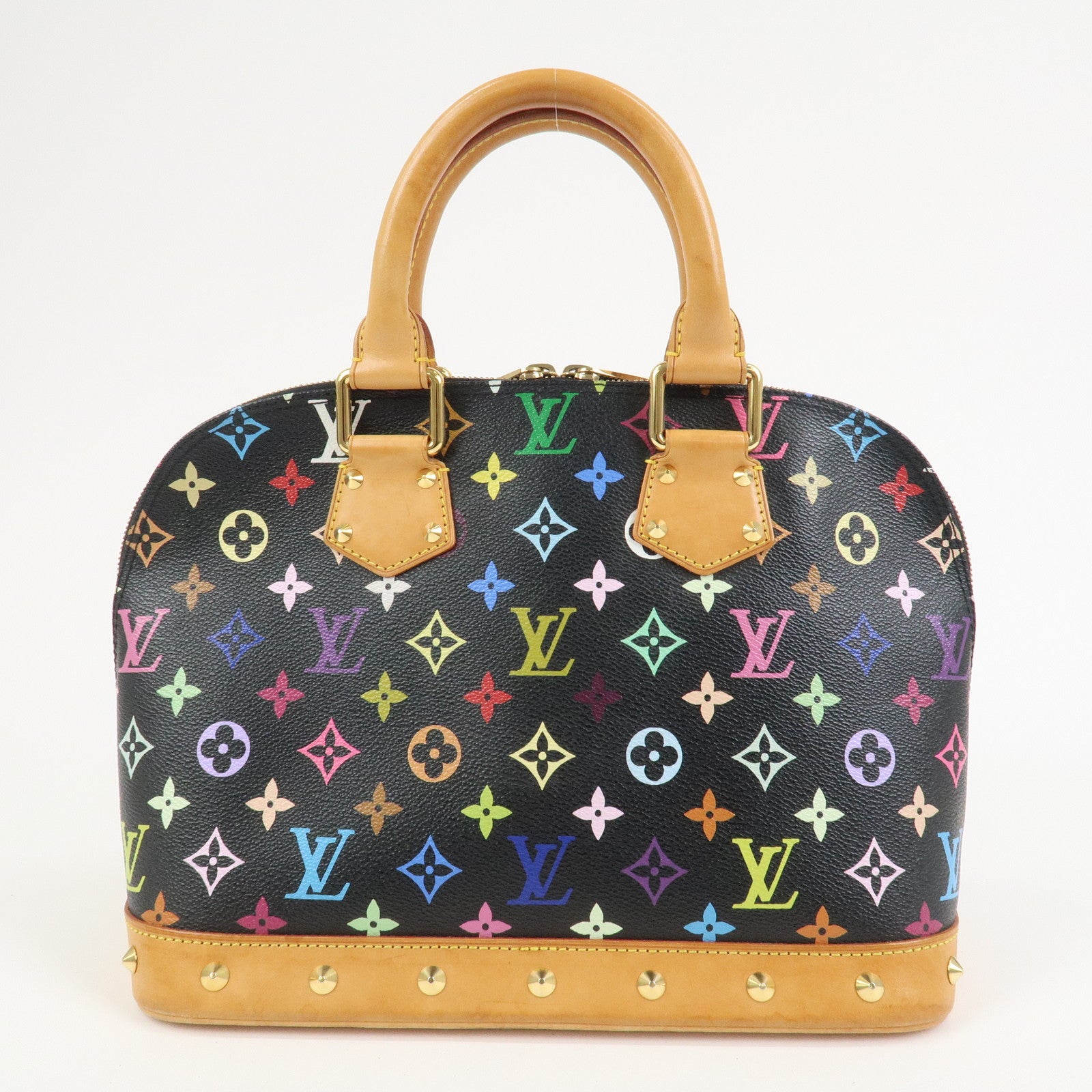 Louis Vuitton Monogram Multicolor Alma Hand Bag Noir M92646