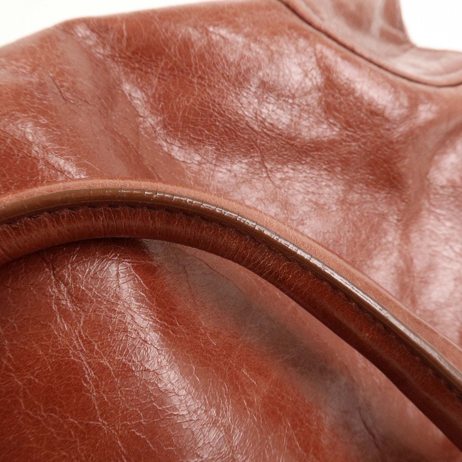 PRADA Logo Leather 2Way Hand Bag Shoulder Bag Brown BN2324