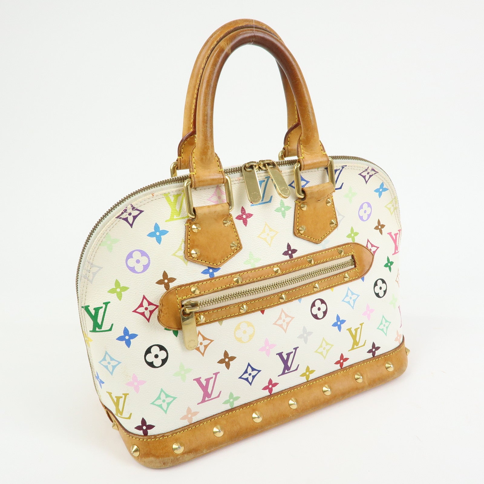 Louis Vuitton Monogram Multicolor Alma PM Hand Bag Blanc M92647