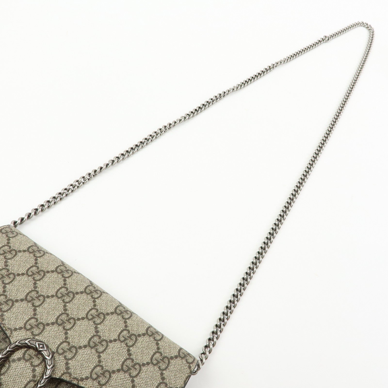 GUCCI Dionysus GG Supreme Chain Shoulder Bag Beige 401231