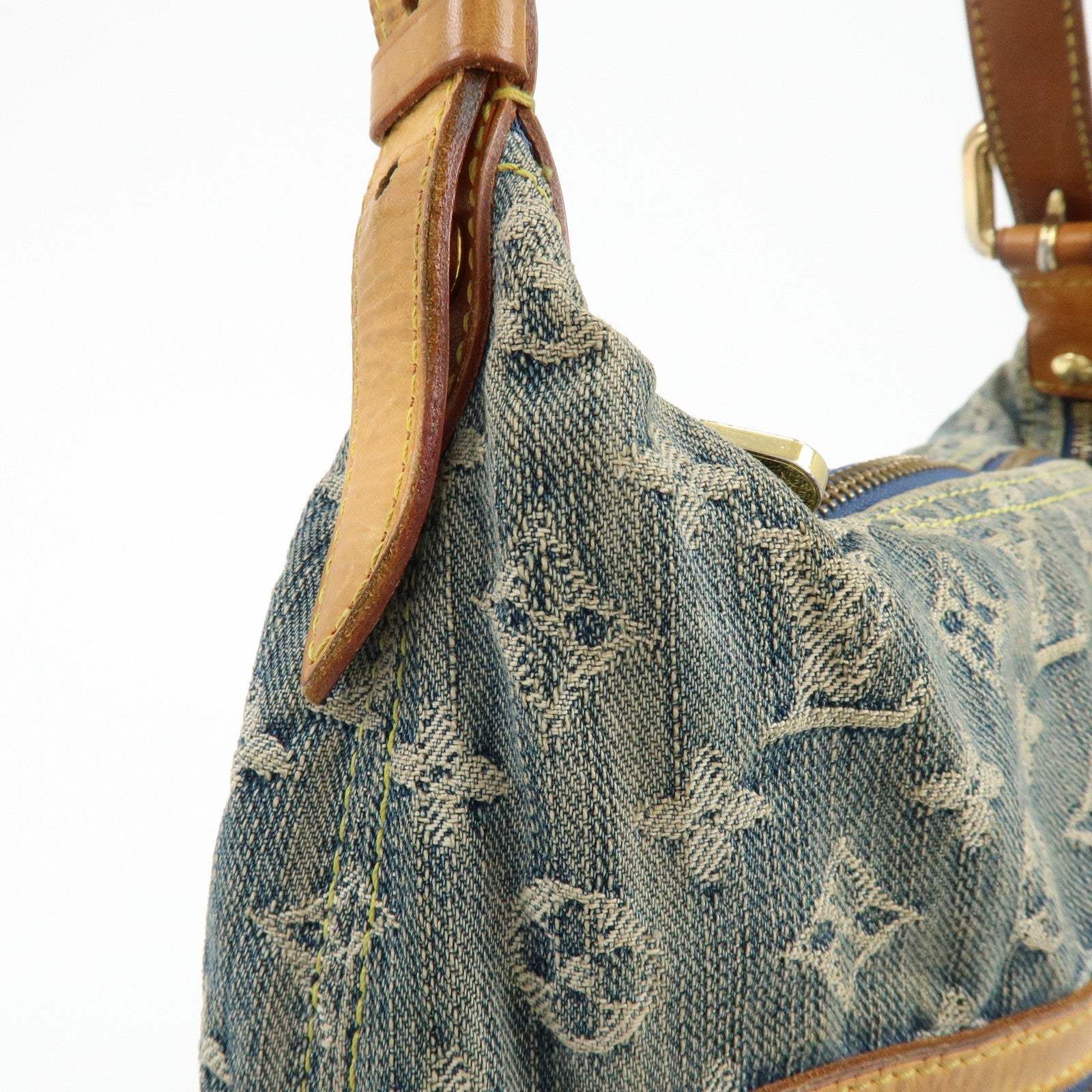Louis Vuitton Monogram Denim Baggy GM Shoulder Bag Blue M95048
