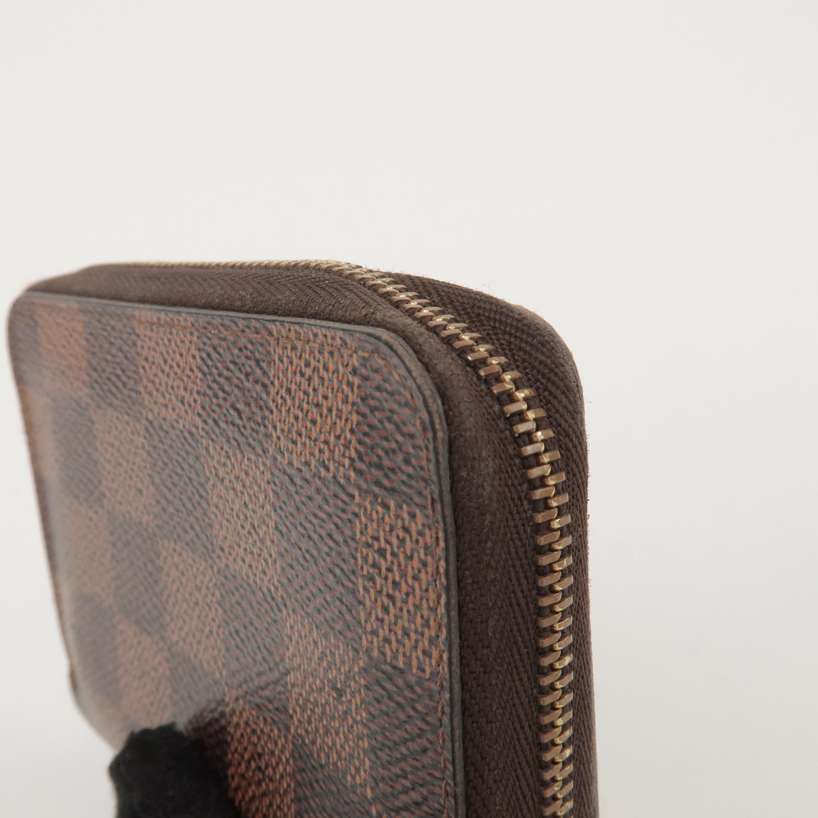 Louis Vuitton Damier Canvas Zippy Coin Case Wallet Brown N63070