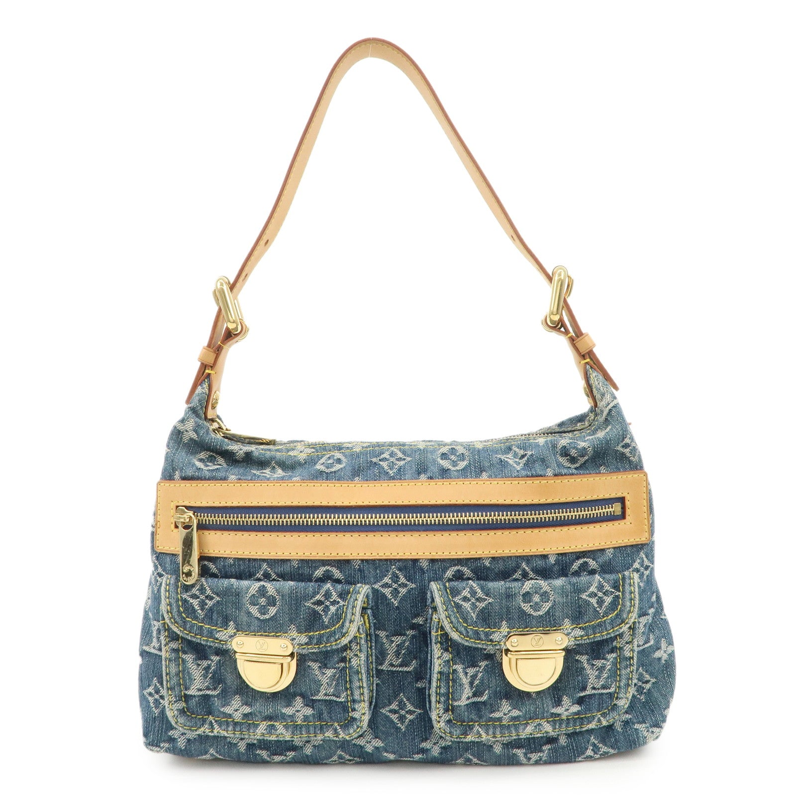 Louis Vuitton Monogram Denim Baggy PM 2Way Bag Shoulder Bag M95049