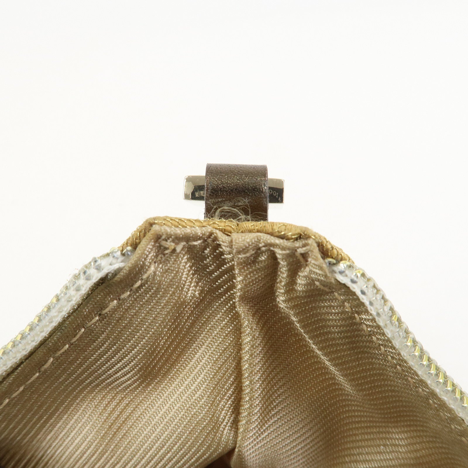 GUCCI GG Canvas Leather Shoulder Bag Hand Bag Gold 005・0813