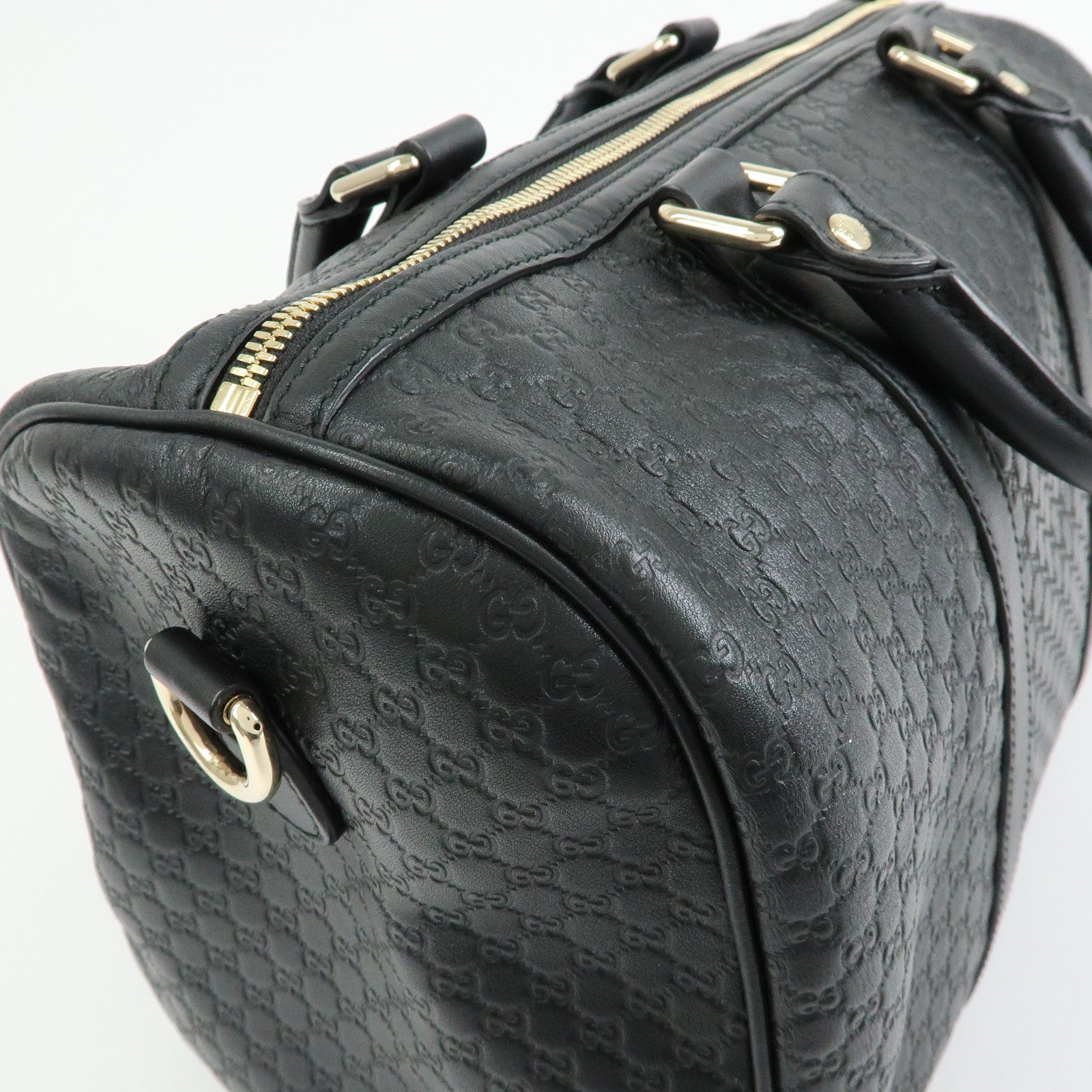 GUCCI Microguccissima Leather 2Way Boston Bag Black 449646