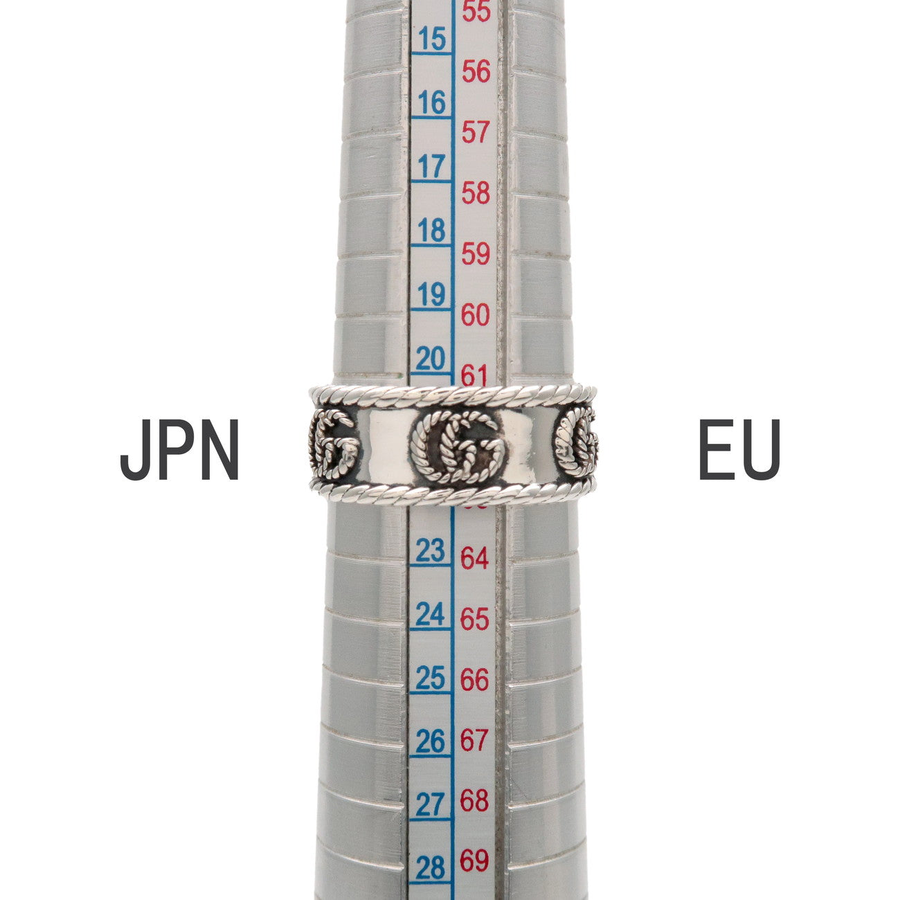 GUCCI Interlocking G Double G Wide Ring SV925 Silver #23 627729