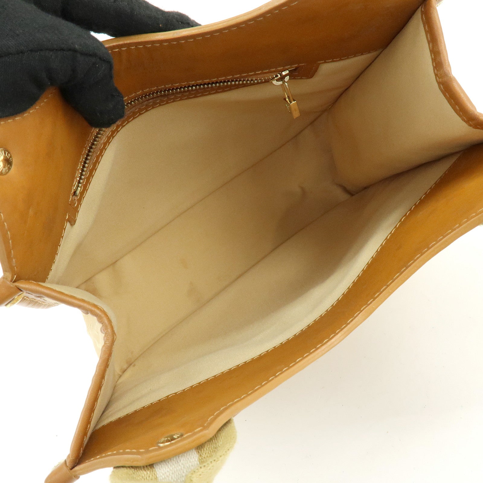 Louis Vuitton Monogram Mini Sac Catherine Hand Bag Beige M92328