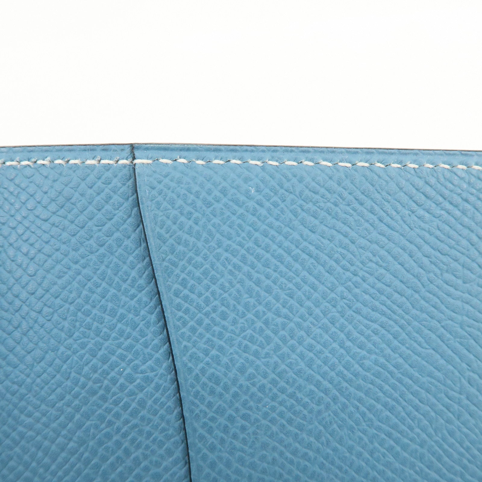 HERMES Agenda PM Veau Epsom Planner Cover □L Stamped Light Blue