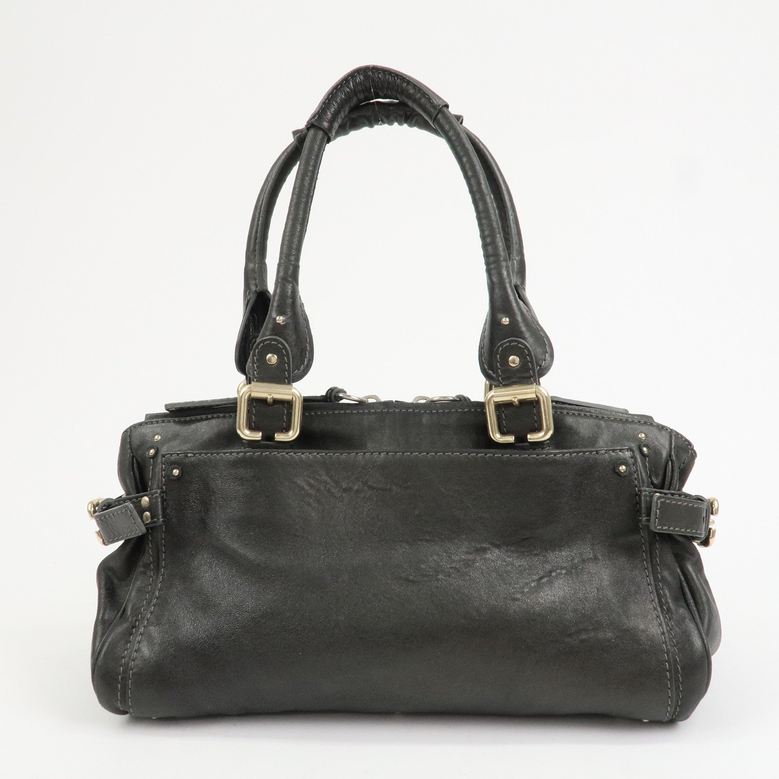 Chloe Paddington Leather Hand Bag Shoulder Bag Black