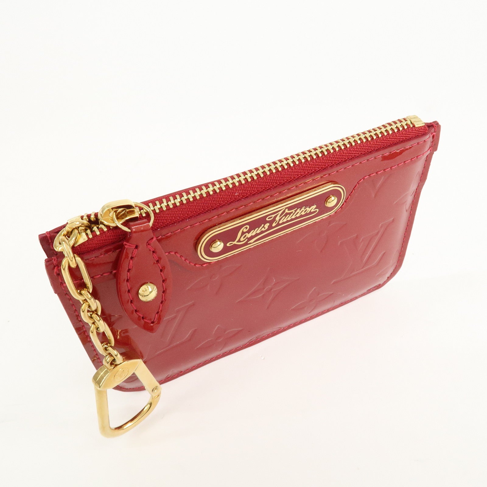 Louis Vuitton Monogram Vernis Pochette Cles NM Cerise M90214