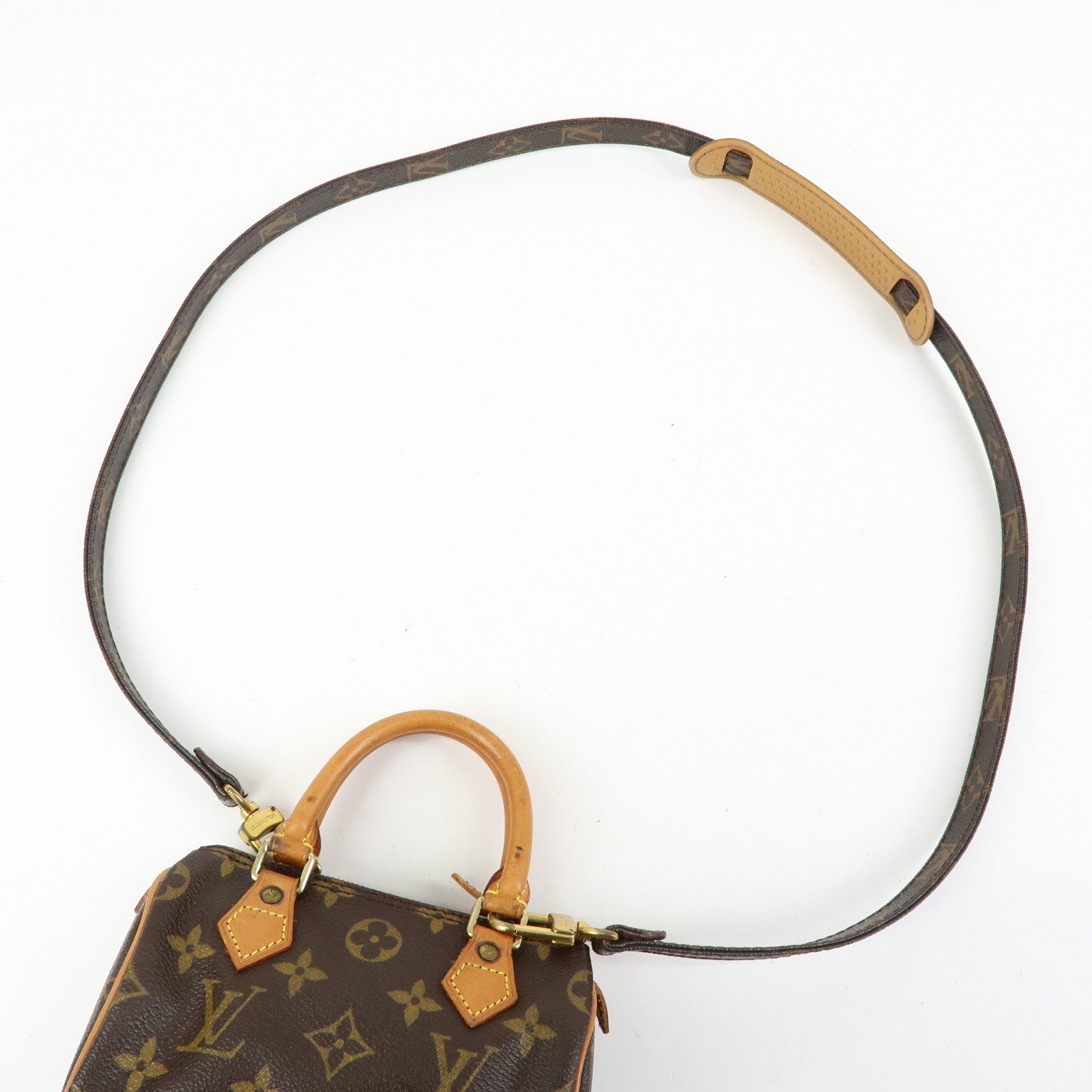 Louis Vuitton Monogram Mini Speedy Hand Shoulder Bag Brown M41534