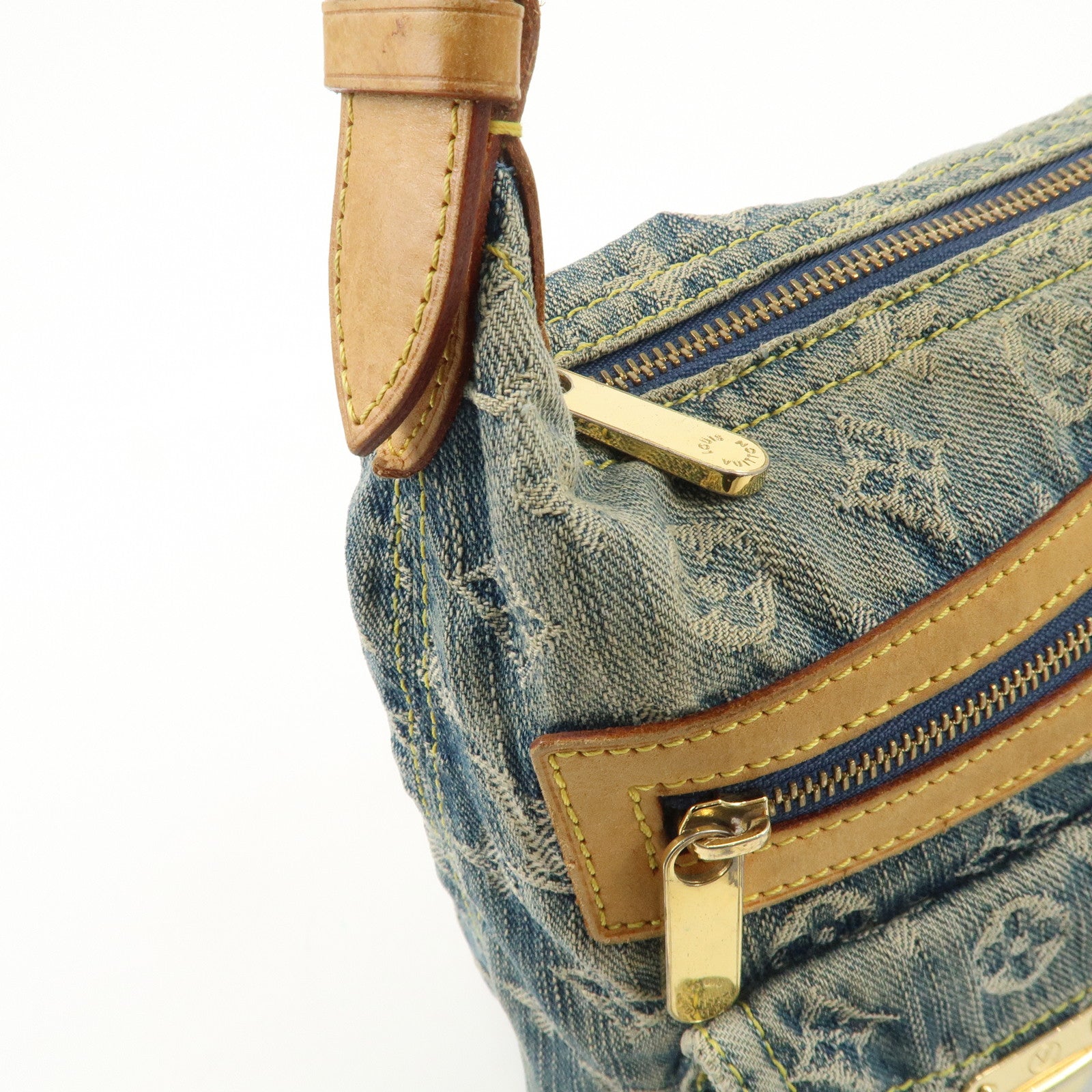 Louis Vuitton Monogram Denim Baggy PM 2Way Bag Shoulder Bag M95049 Used