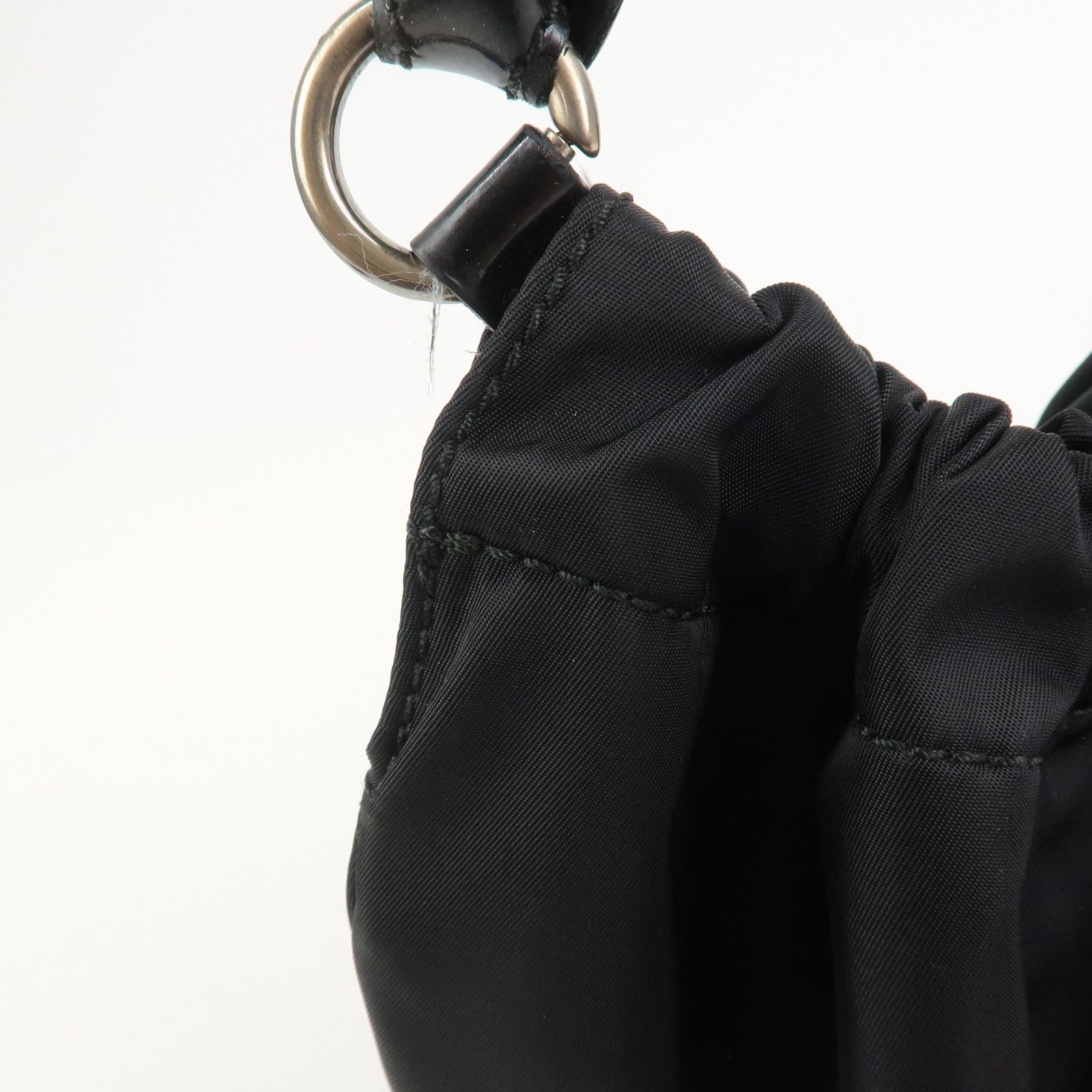 Ferragamo Vara Ribbon Nylon Patent Leather 2Way Hand Shoulder Bag