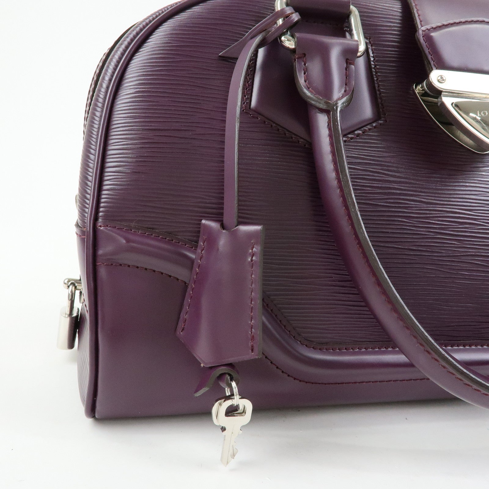 Louis Vuitton Epi Bowling Montaigne GM Hand Bag Cassis M5931K
