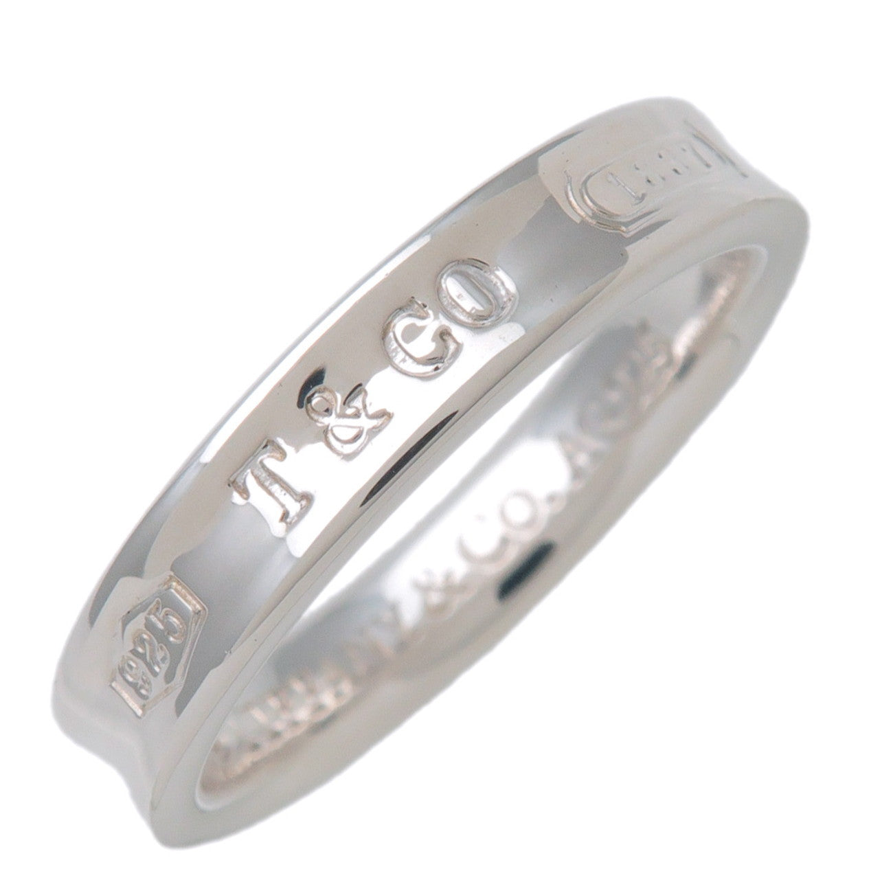 Tiffany & Co 1837 Narrow Ring Small SV925 Silver US7 EU54 HK13.5