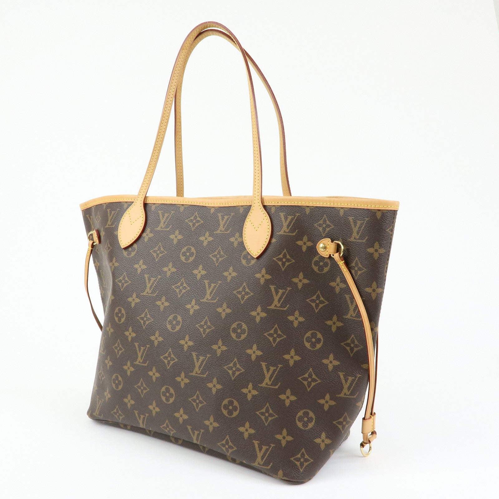 Louis Vuitton Monogram Neverfull MM Tote Shoulder Bag Brown M40156