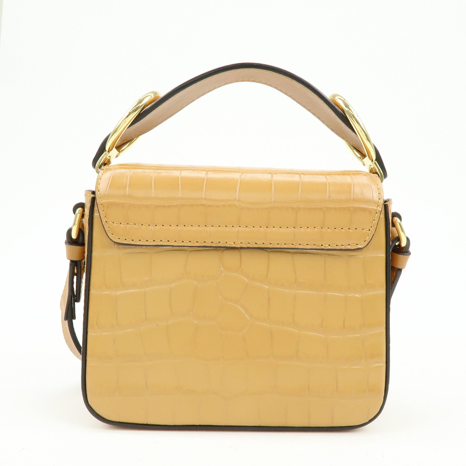 Chloe See By Chloe Embosssed Leather 2Way Bag Shoulder Bag Brown